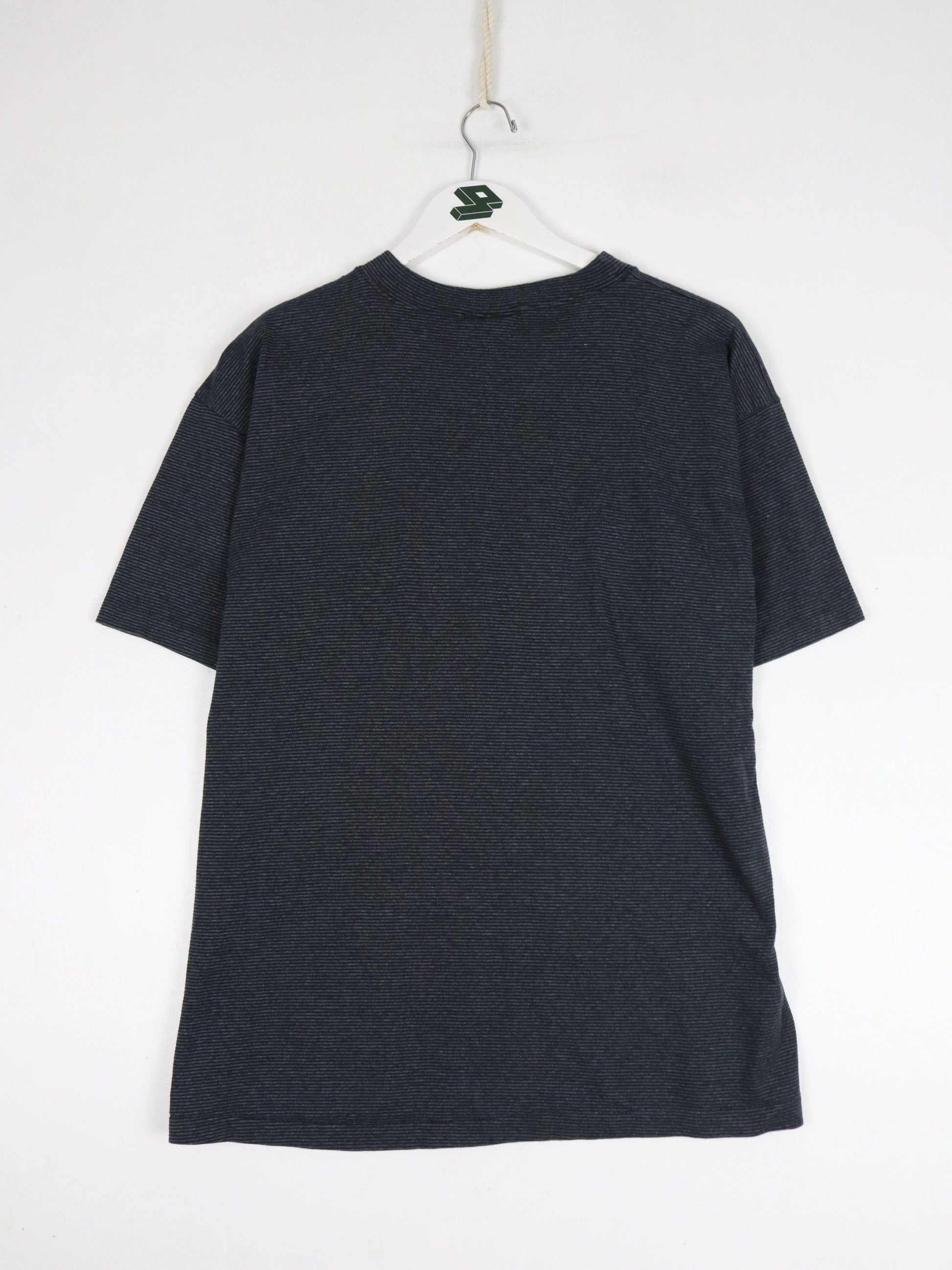 Vintage Miami Resort T Shirt Mens Large Grey Striped