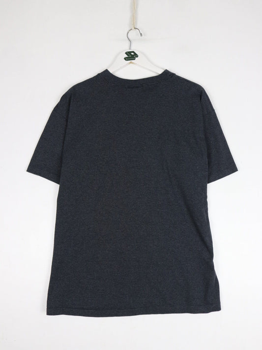 Vintage Miami Resort T Shirt Mens Large Grey Striped from propervintagecanada