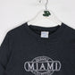 Vintage Miami Resort T Shirt Mens Large Grey Striped