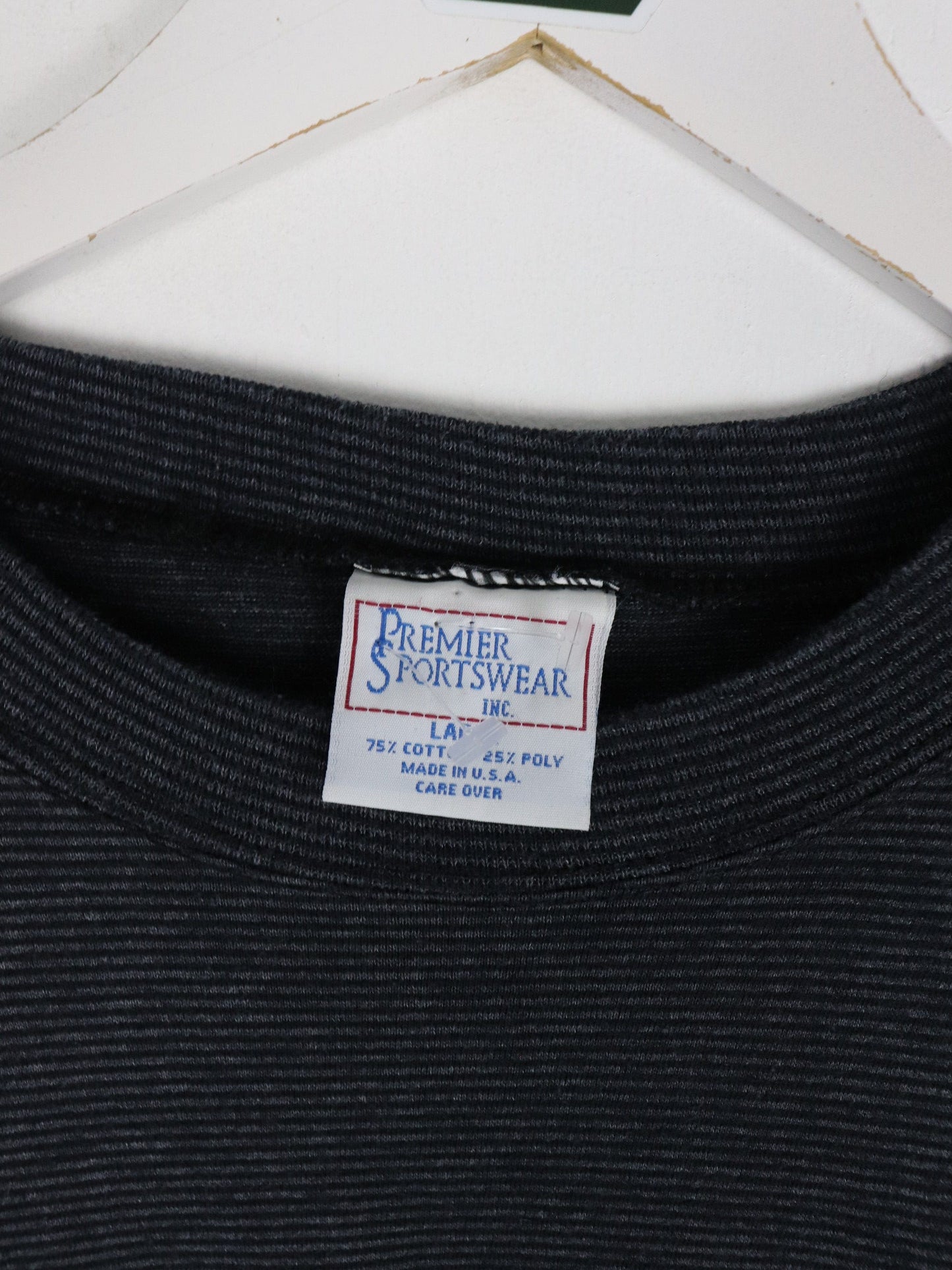 Vintage Miami Resort T Shirt Mens Large Grey Striped