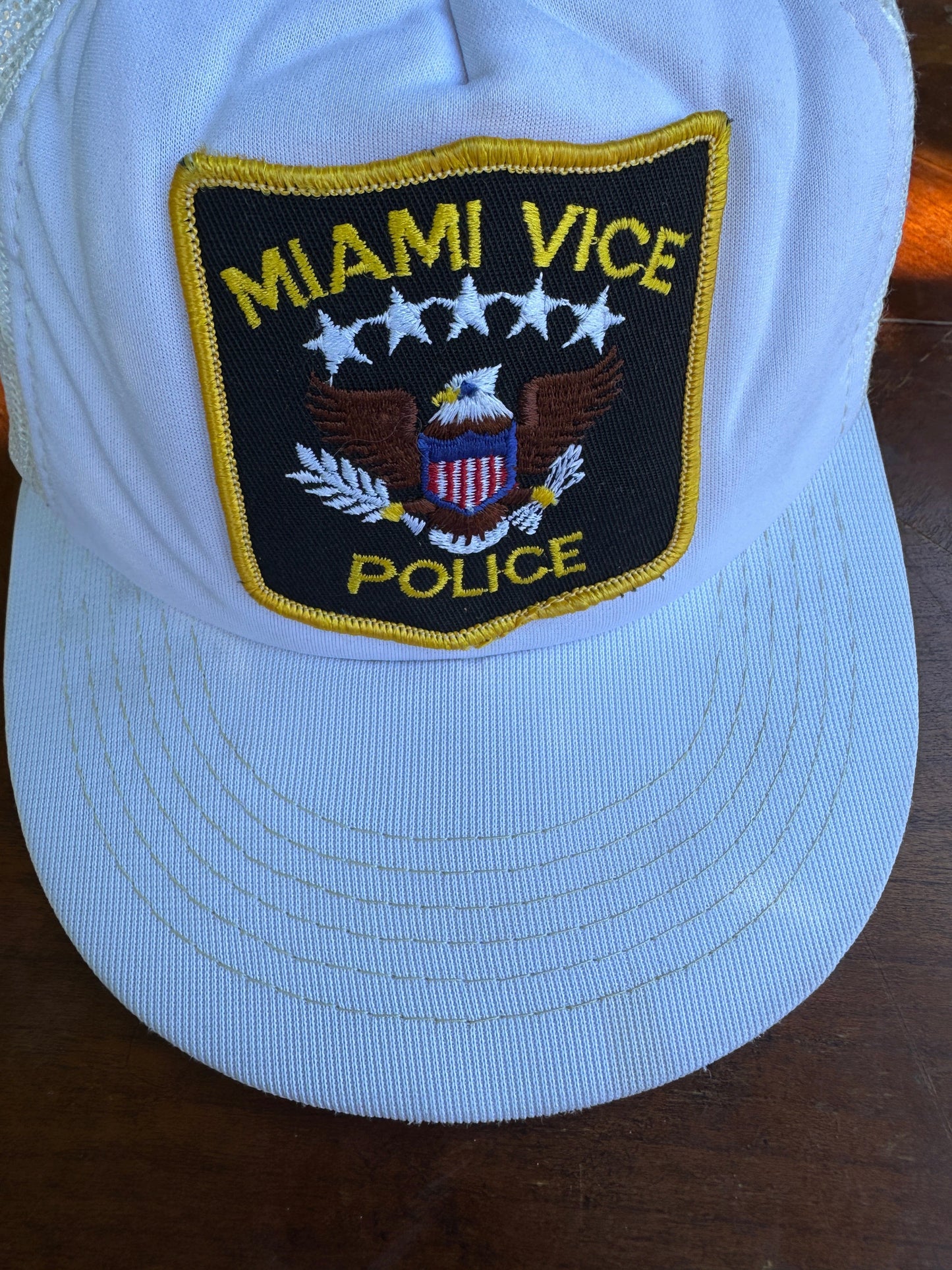 Vintage Miami Vice Hat Youth White Snap Back from propervintagecanada