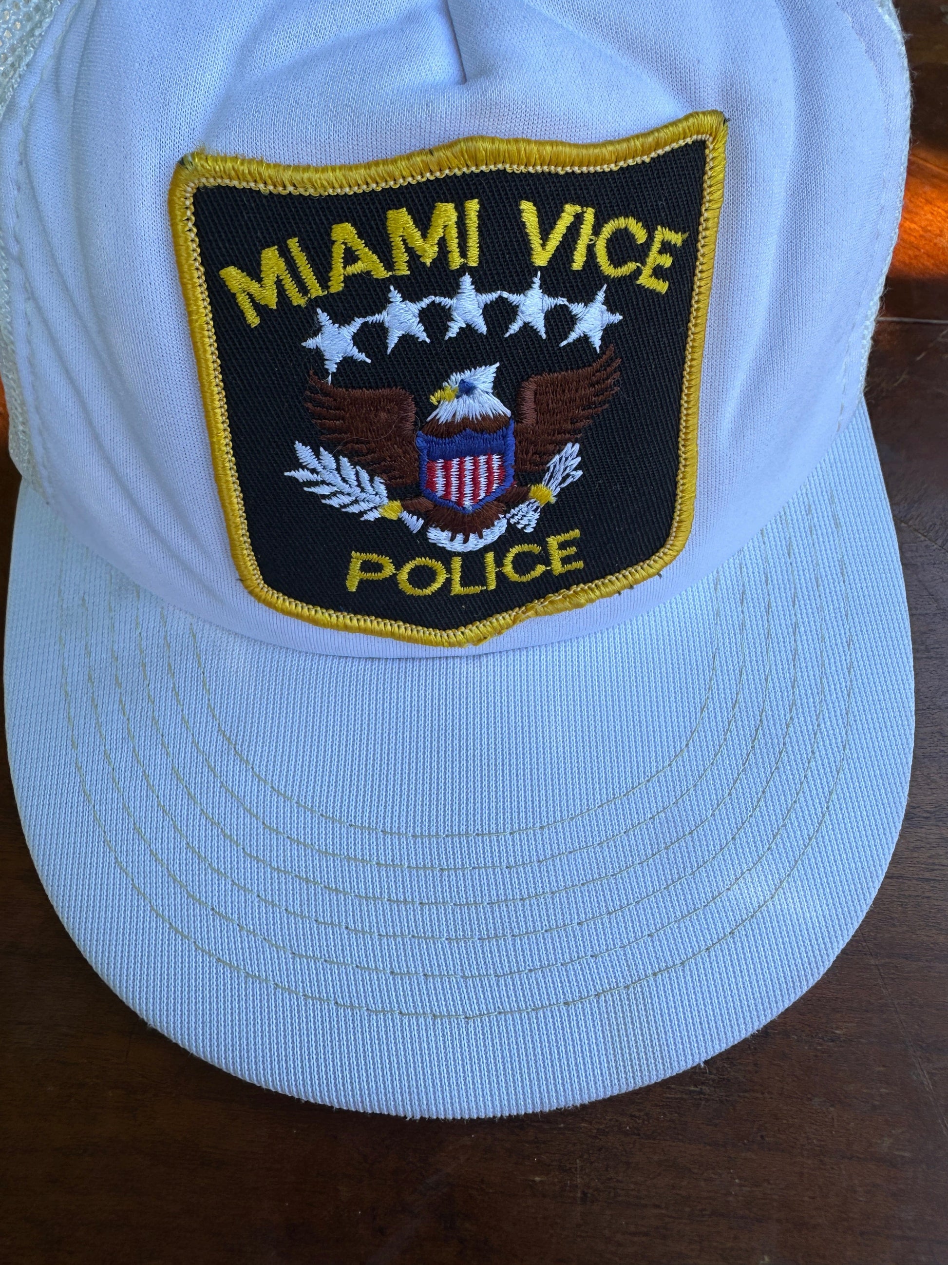 Vintage Miami Vice Hat Youth White Snap Back from propervintagecanada