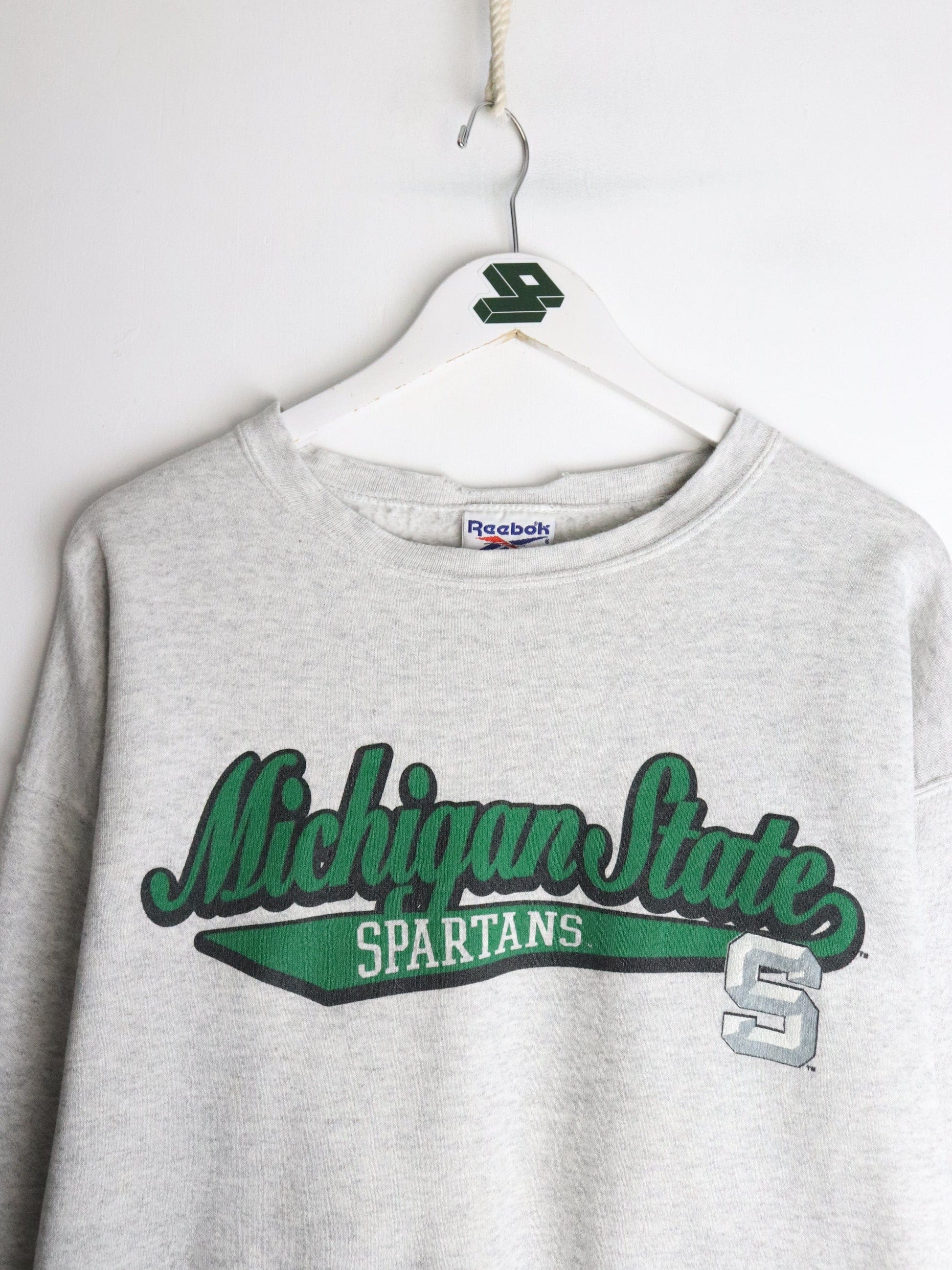 Vintage Michigan State Spartans Sweatshirt Mens Large Grey from propervintagecanada