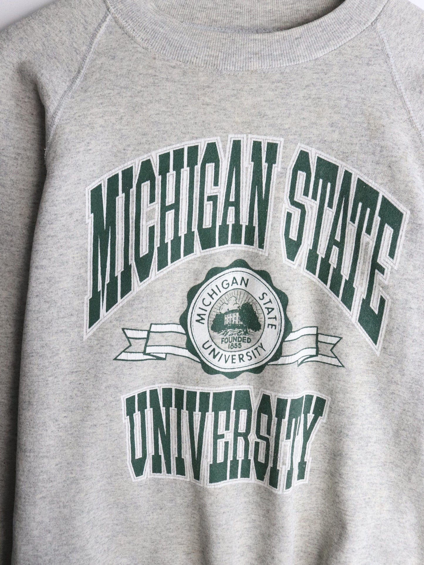 Vintage Michigan State Spartans Sweatshirt Mens S/M Grey College from propervintagecanada