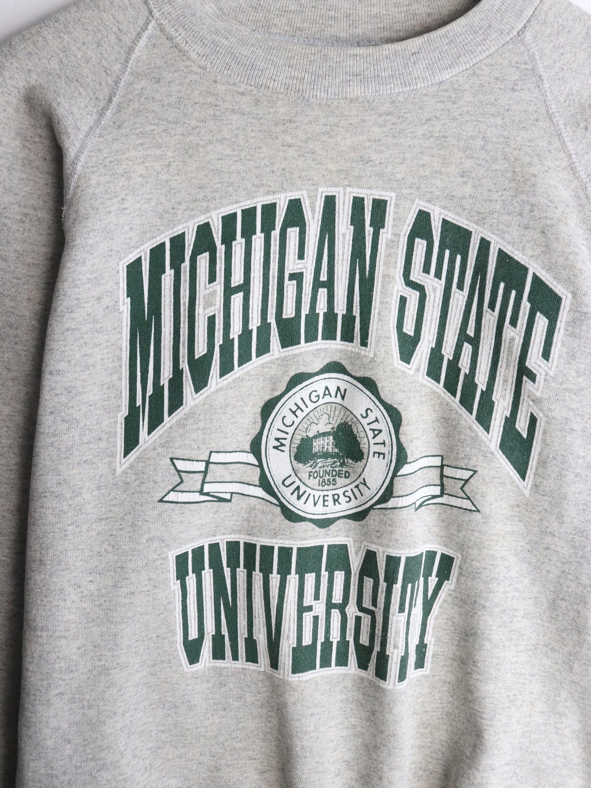 Vintage Michigan State Spartans Sweatshirt Mens S/M Grey College from propervintagecanada