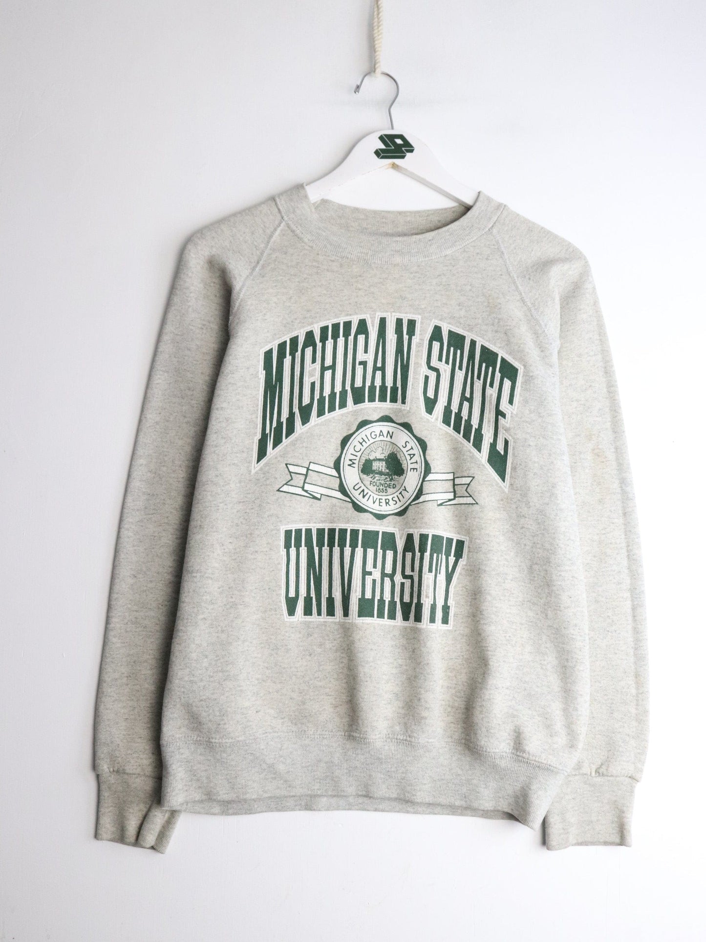 Vintage Michigan State Spartans Sweatshirt Mens S/M Grey College from propervintagecanada
