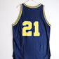 Vintage Michigan Wolverines Basketball Jersey Mens 48 Blue Fab Five from propervintagecanada