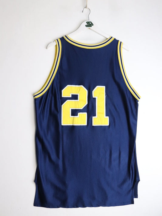 Vintage Michigan Wolverines Basketball Jersey Mens 48 Blue Fab Five