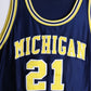 Vintage Michigan Wolverines Basketball Jersey Mens 48 Blue Fab Five from propervintagecanada