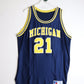 Vintage Michigan Wolverines Basketball Jersey Mens 48 Blue Fab Five from propervintagecanada