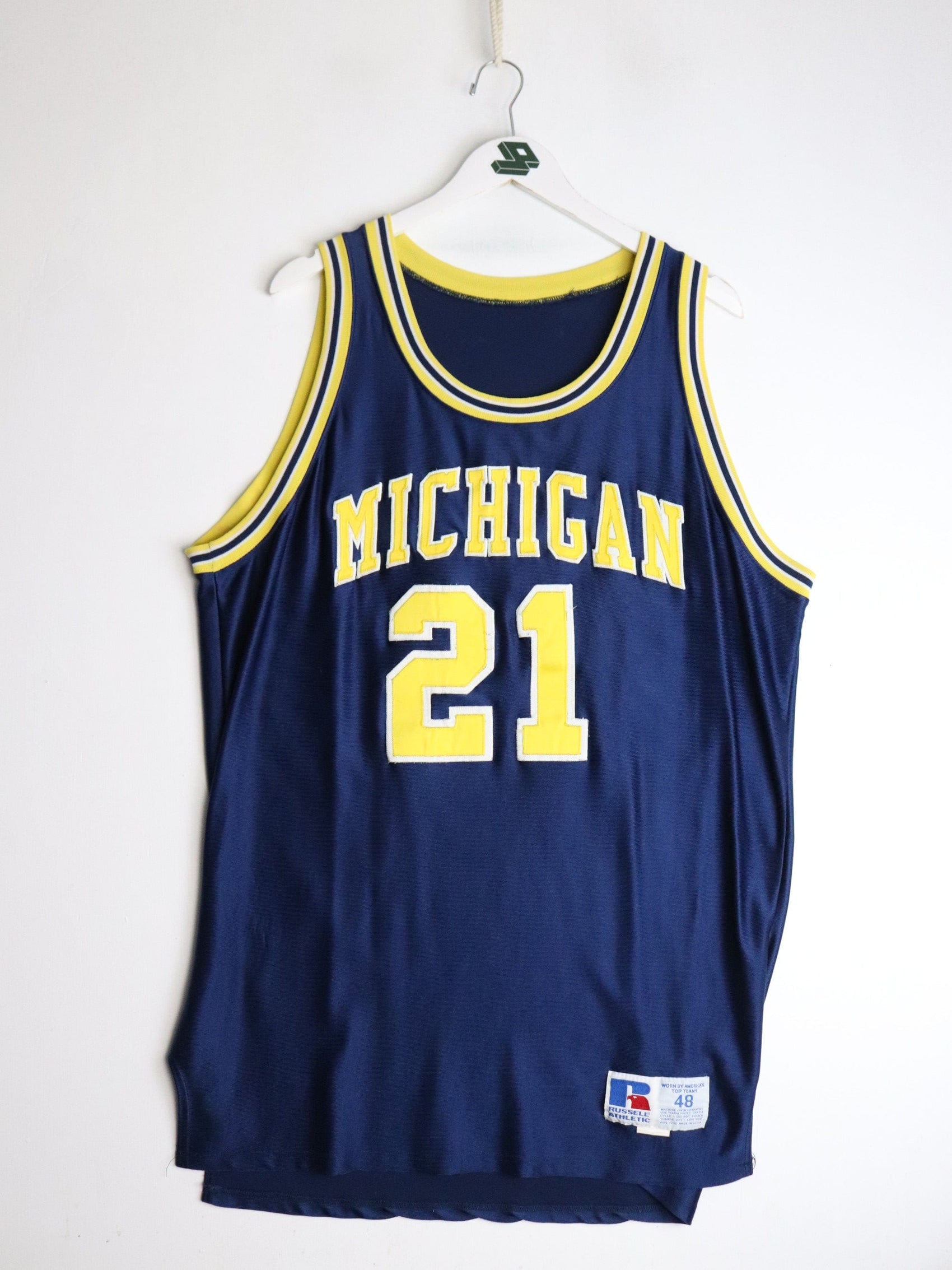 Vintage Michigan Wolverines Basketball Jersey Mens 48 Blue Fab Five