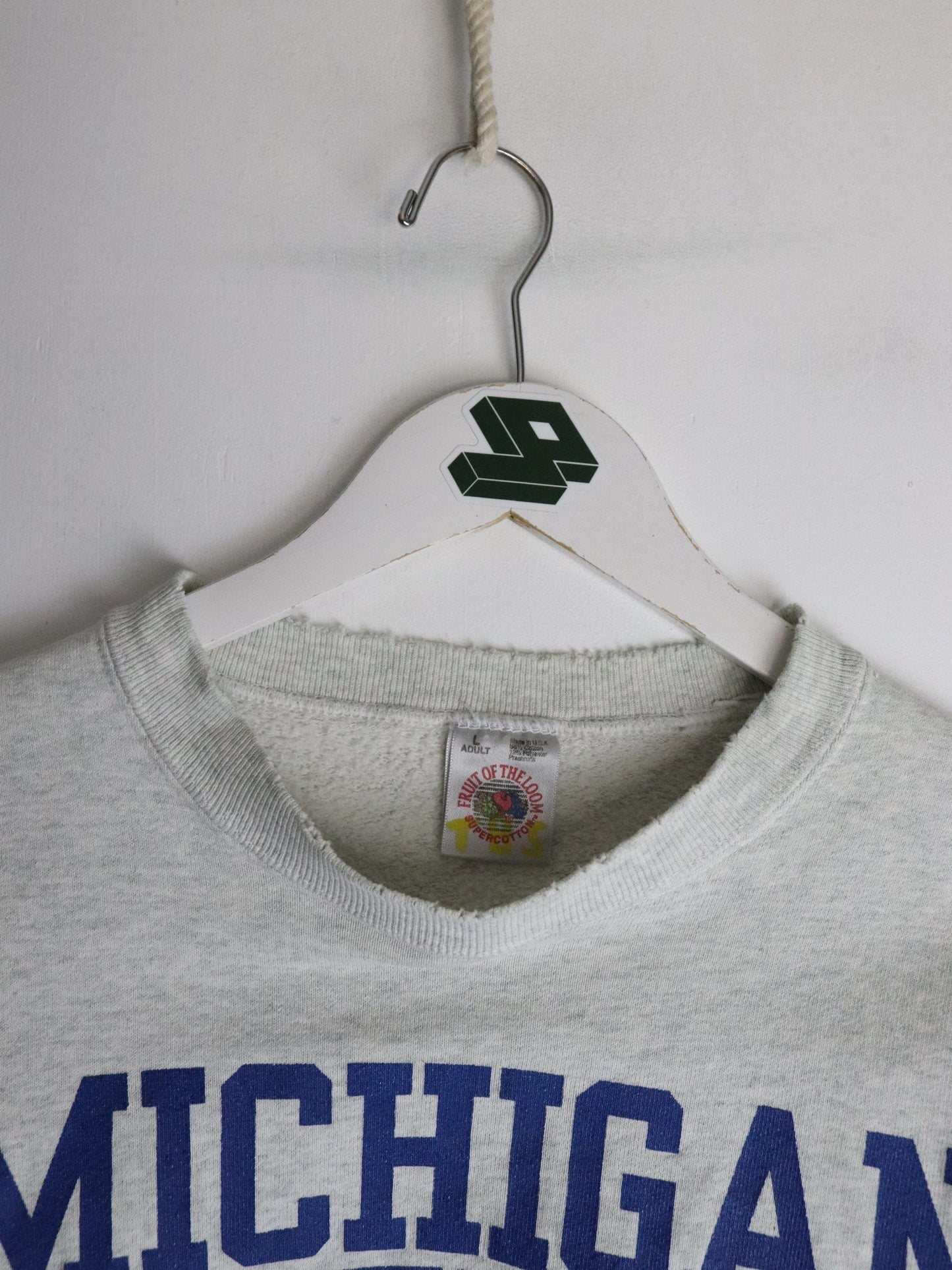 Vintage Michigan Wolverines Football Sweatshirt Mens Large Grey from propervintagecanada