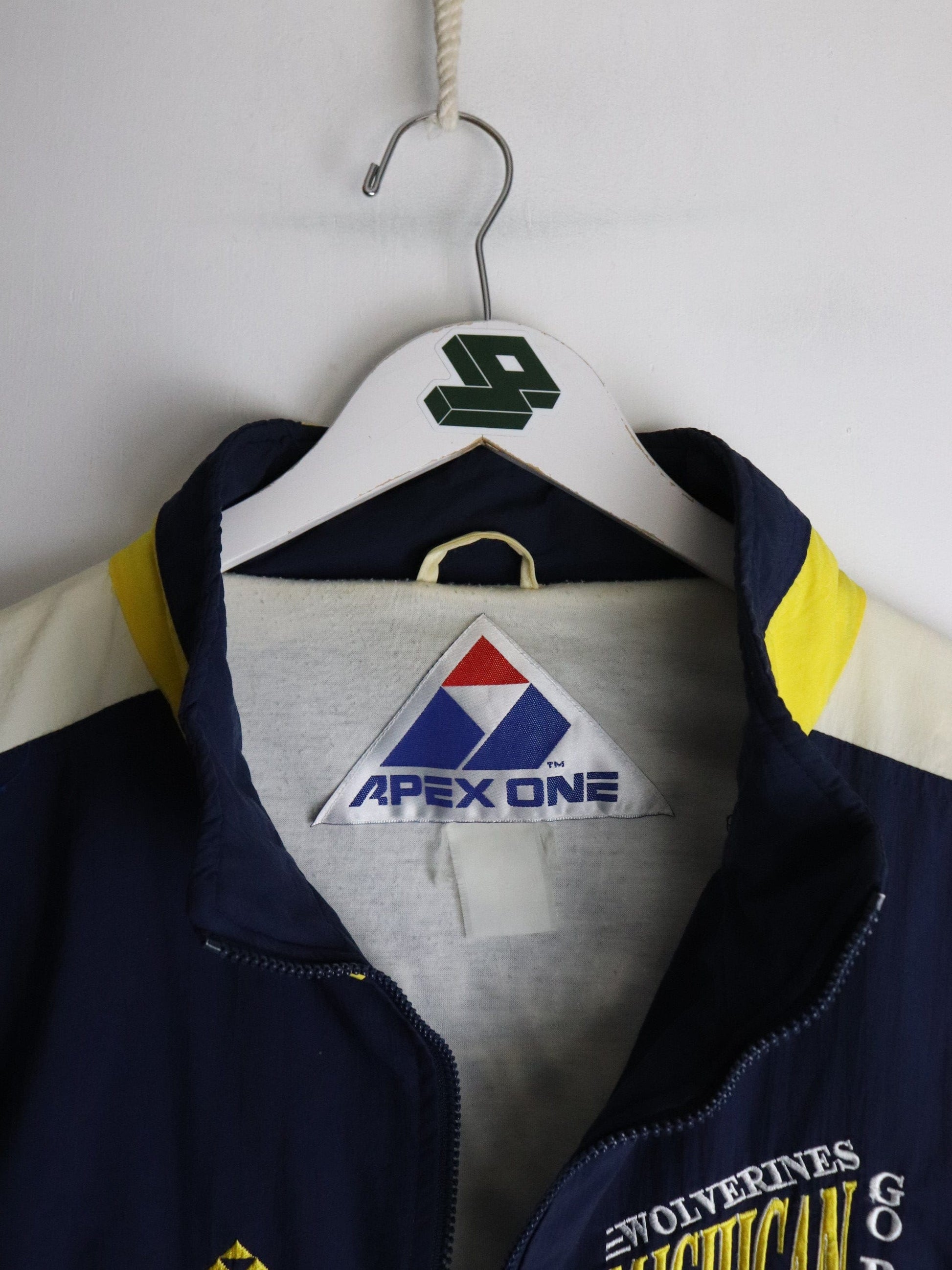 Vintage Michigan Wolverines Jacket Mens XL Blue College from propervintagecanada