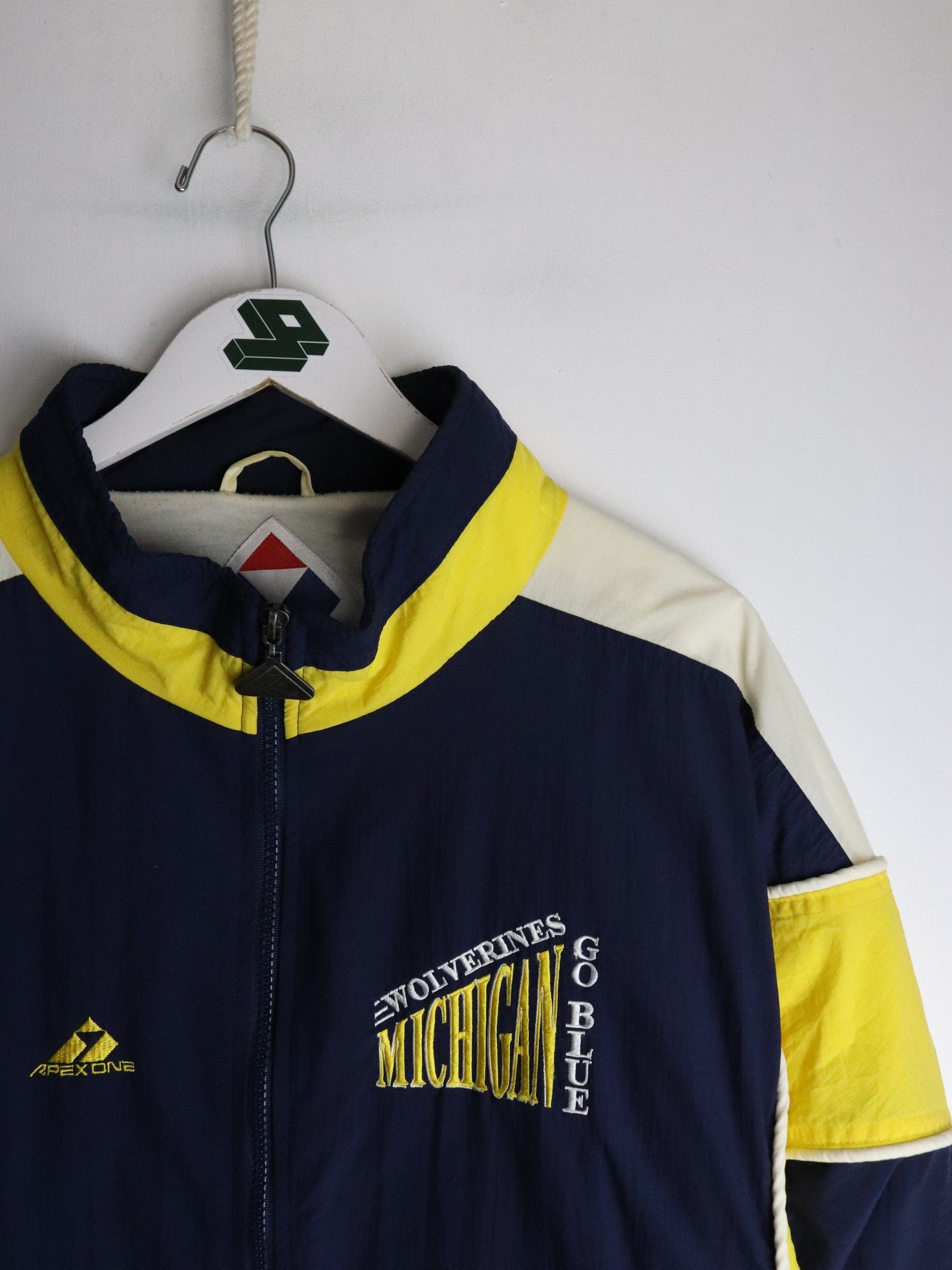 Vintage Michigan Wolverines Jacket Mens XL Blue College from propervintagecanada