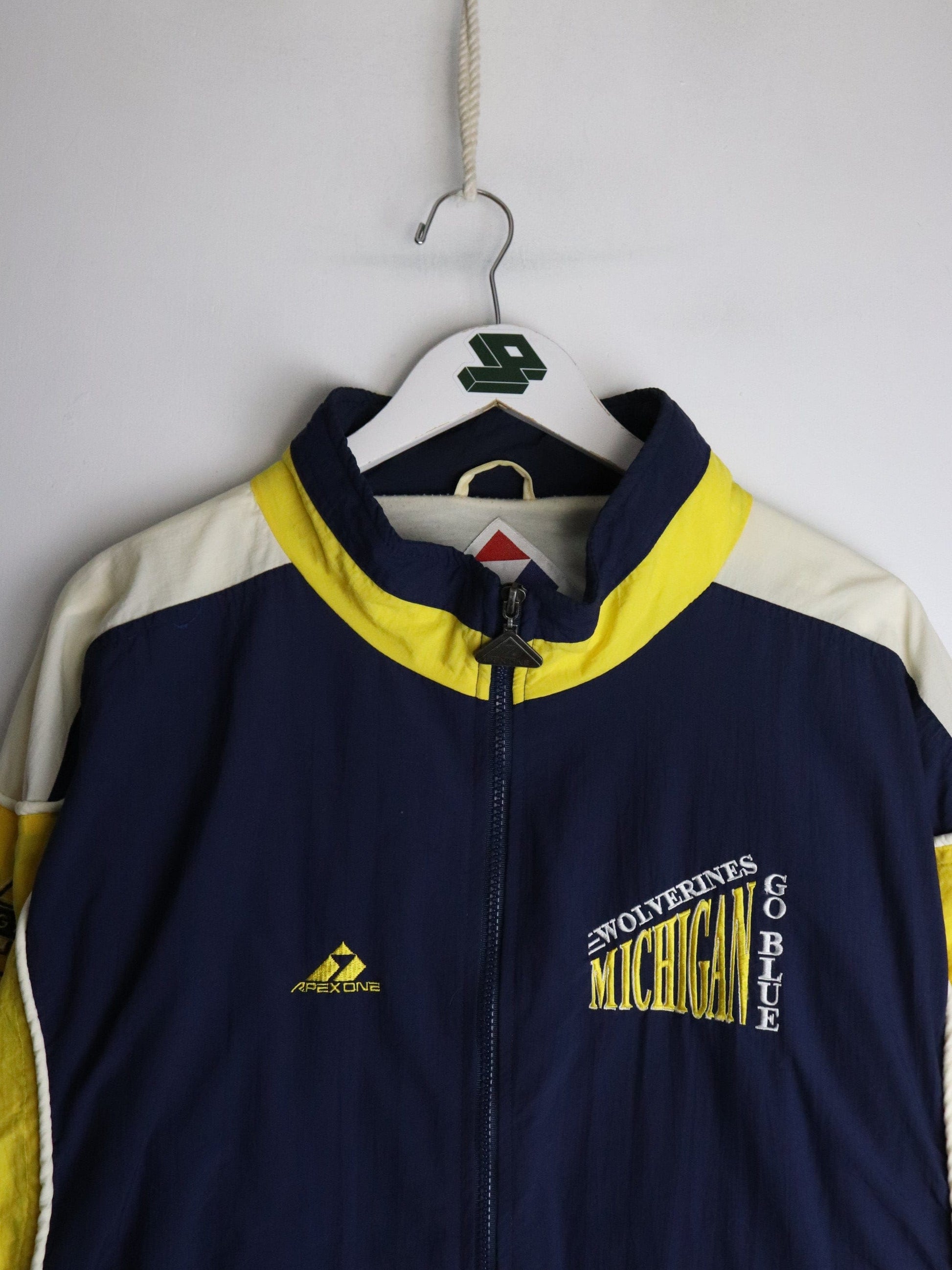 Vintage Michigan Wolverines Jacket Mens XL Blue College from propervintagecanada