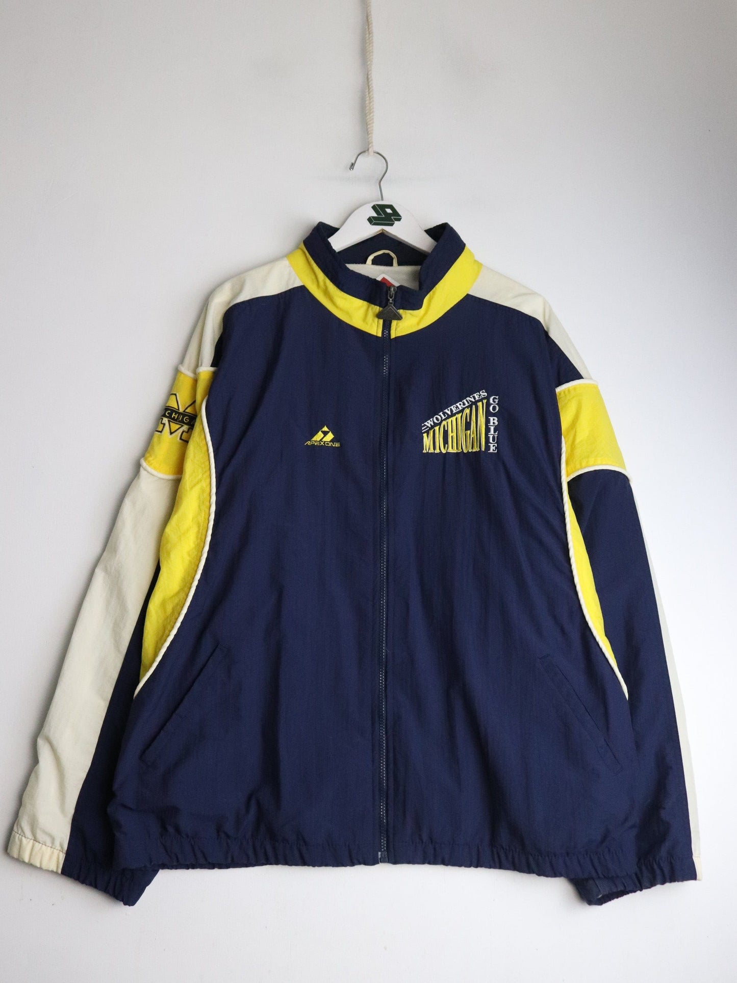 Vintage Michigan Wolverines Jacket Mens XL Blue College from propervintagecanada