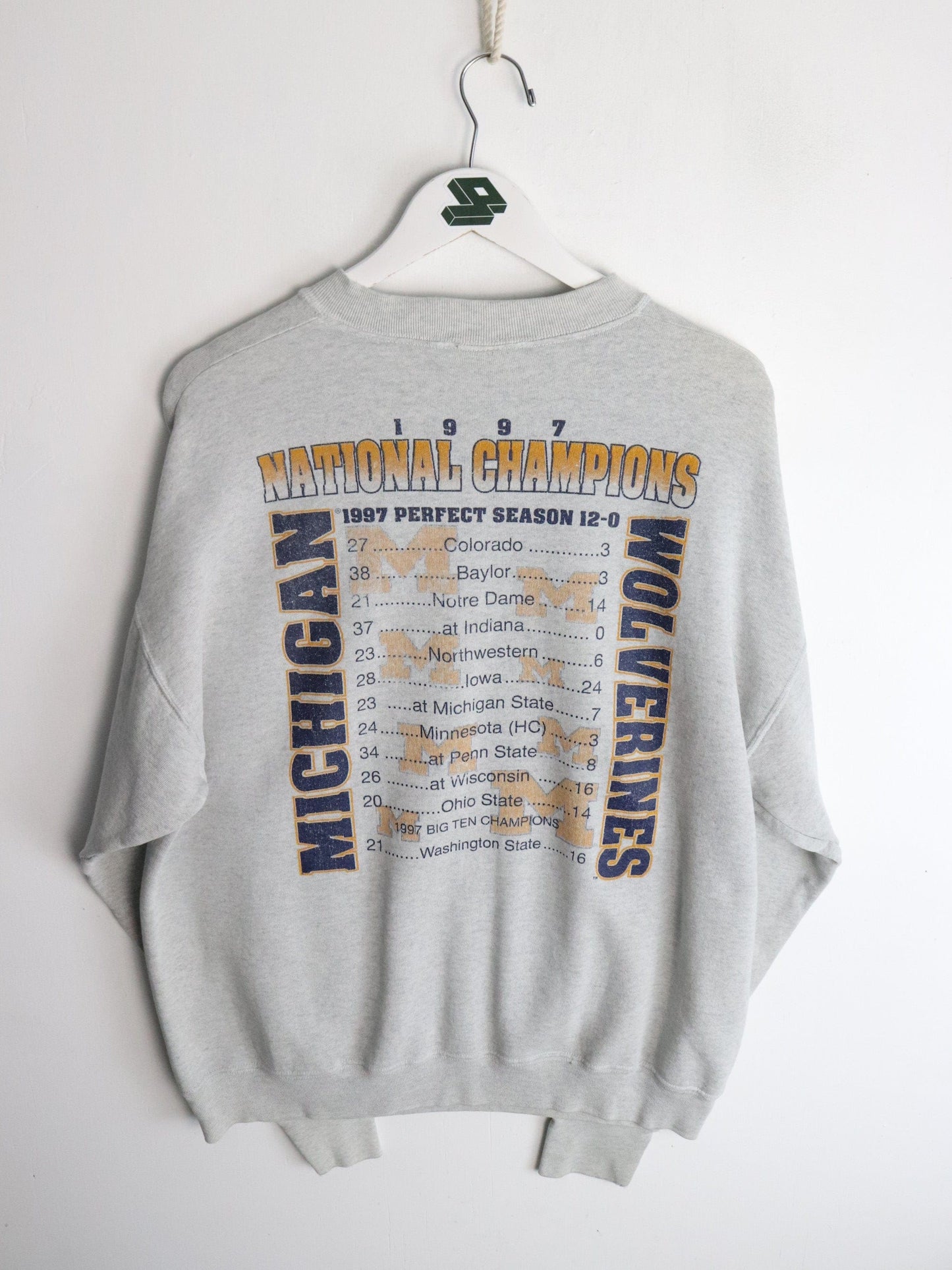 Vintage Michigan Wolverines Sweatshirt Mens Large Grey from propervintagecanada