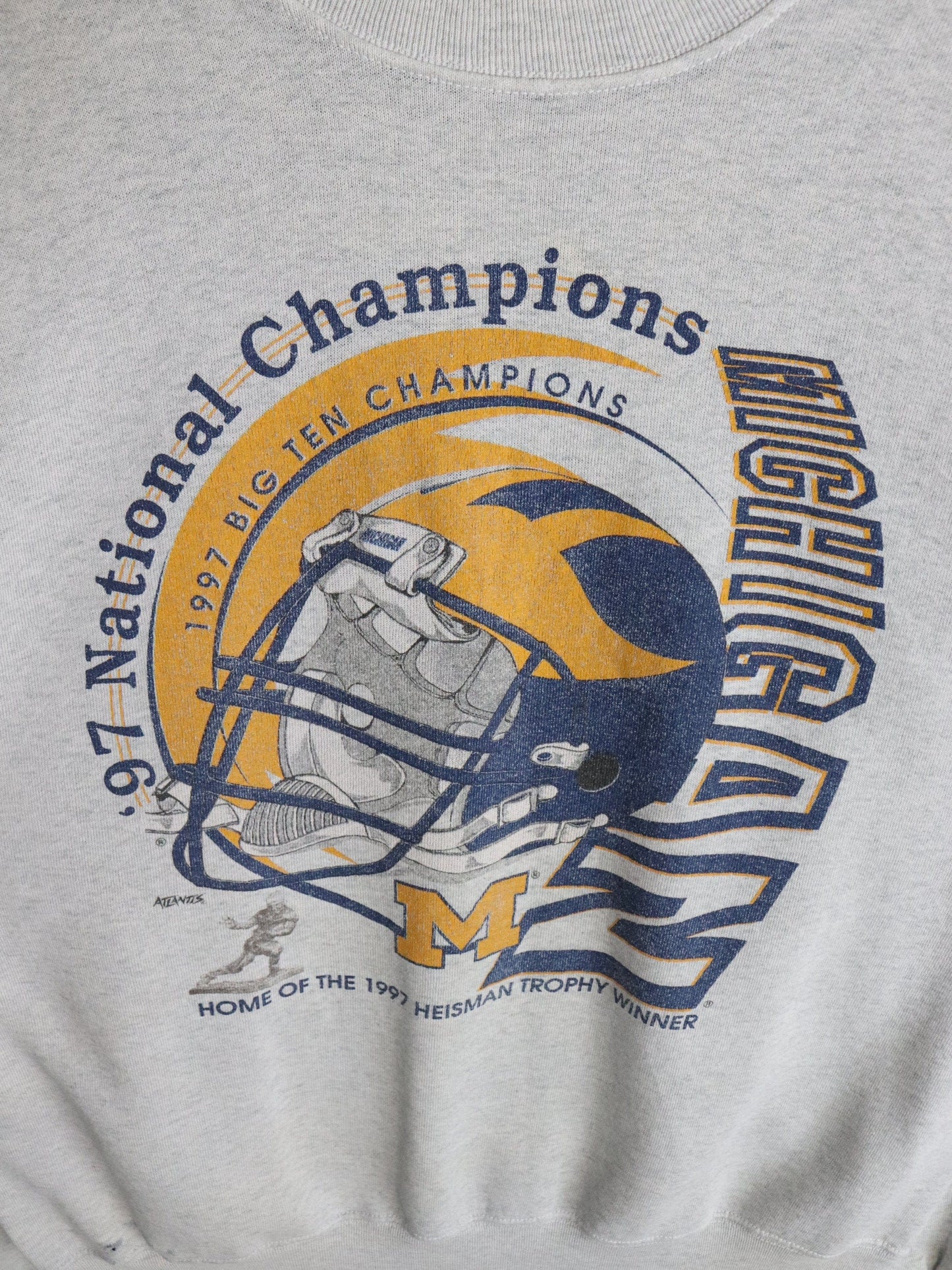 Vintage Michigan Wolverines Sweatshirt Mens Large Grey from propervintagecanada