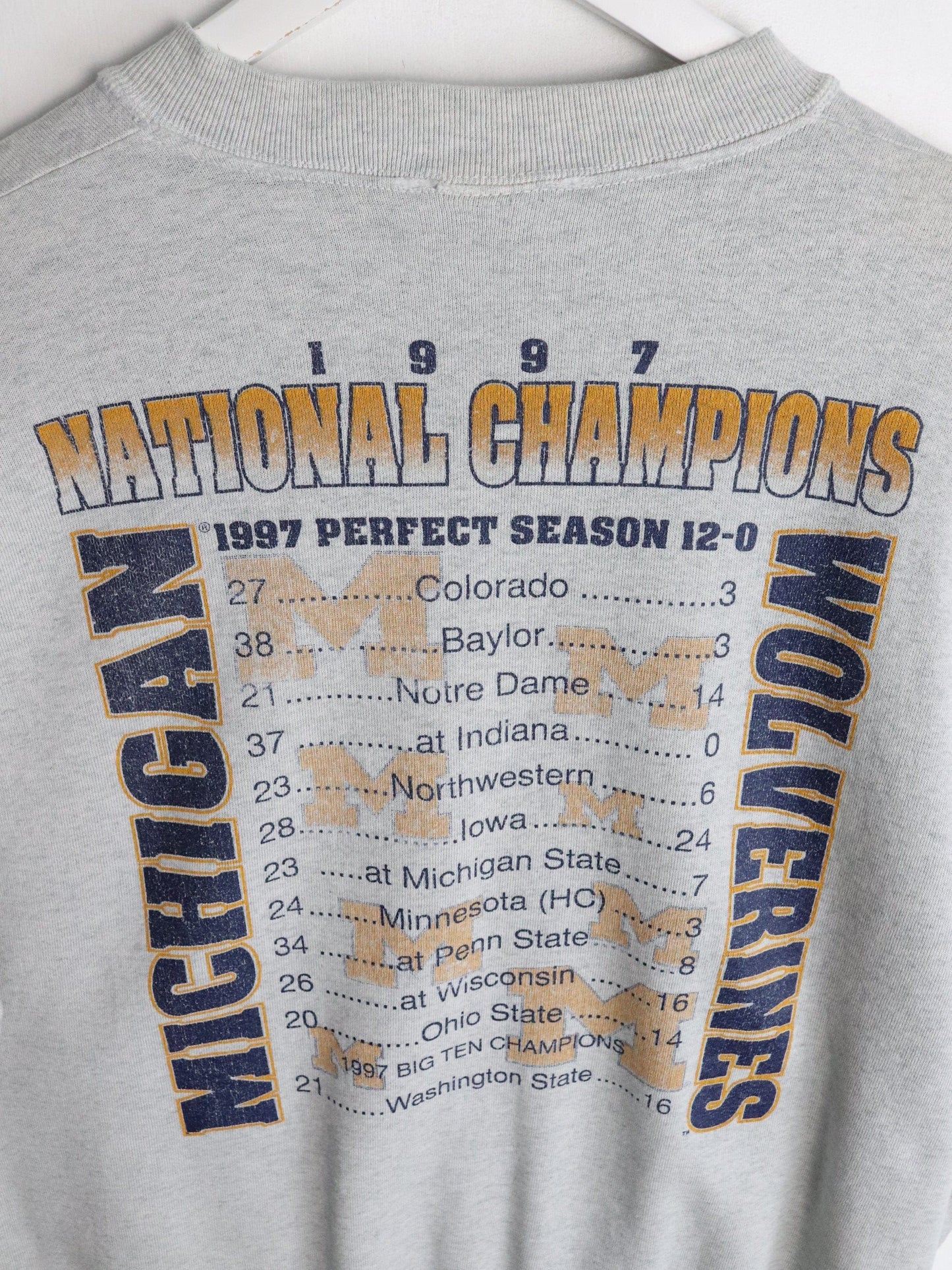 Vintage Michigan Wolverines Sweatshirt Mens Large Grey from propervintagecanada