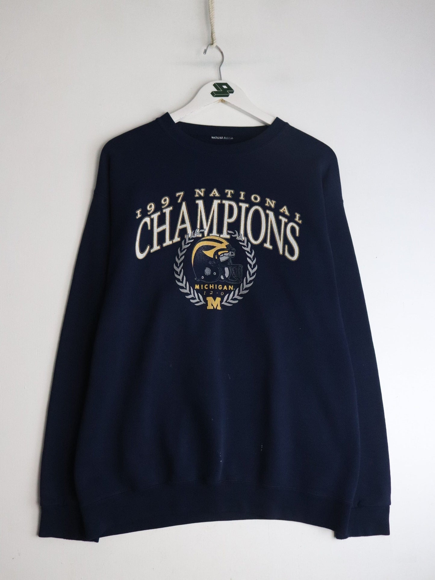 Vintage Michigan Wolverines Sweatshirt Mens Medium Blue from propervintagecanada
