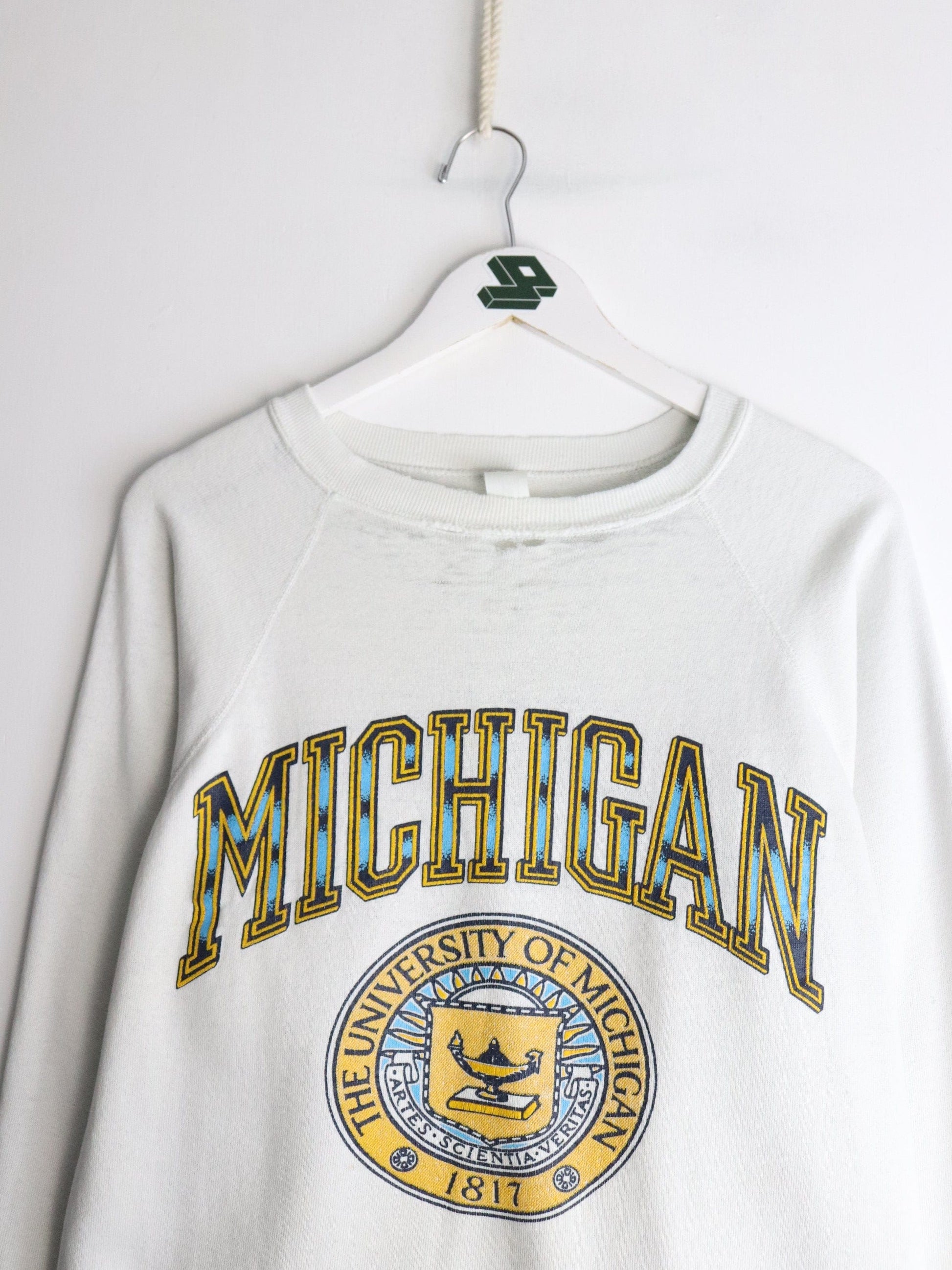 Vintage Michigan Wolverines Sweatshirt Mens Medium White from propervintagecanada