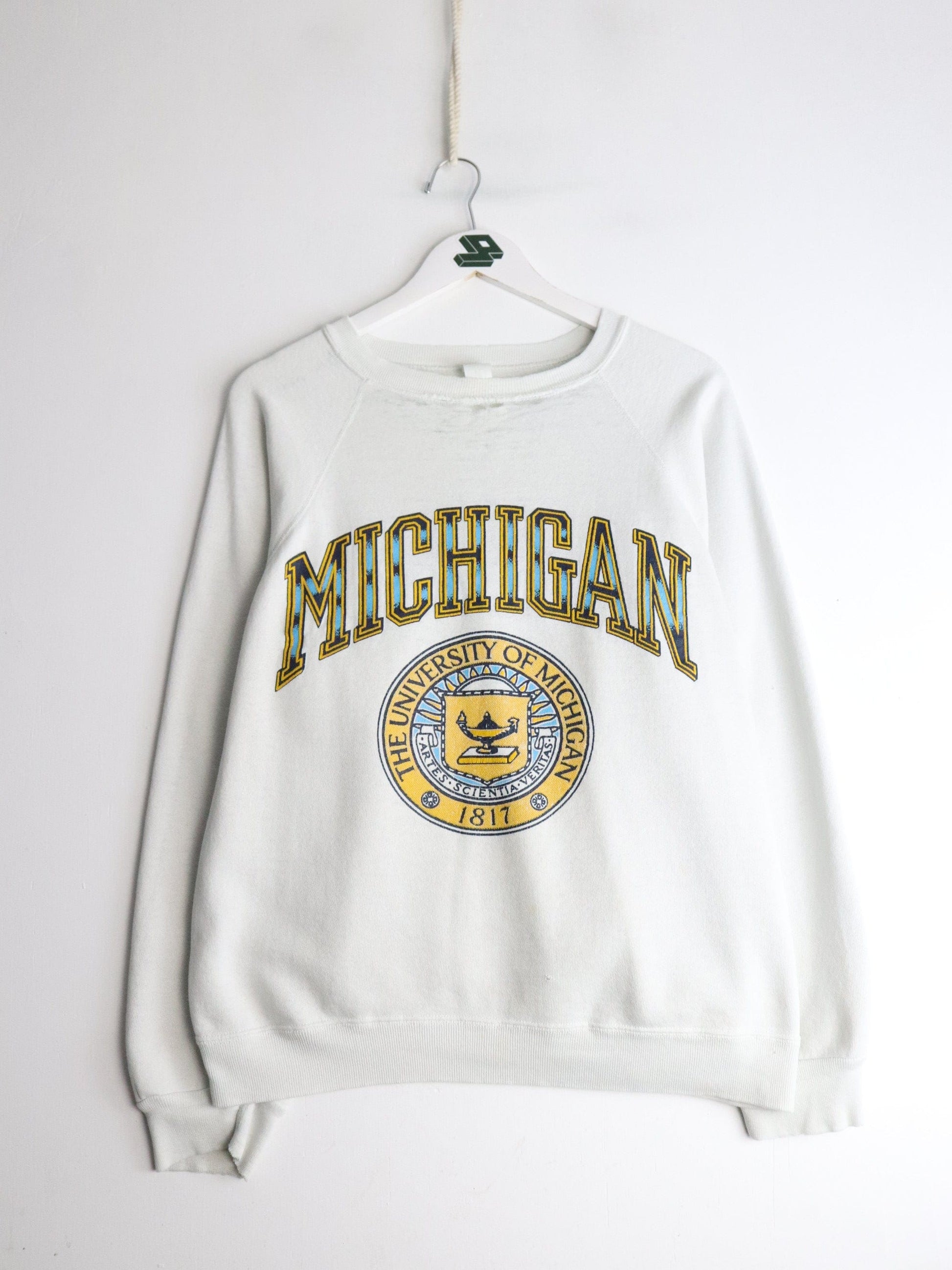Vintage Michigan Wolverines Sweatshirt Mens Medium White from propervintagecanada