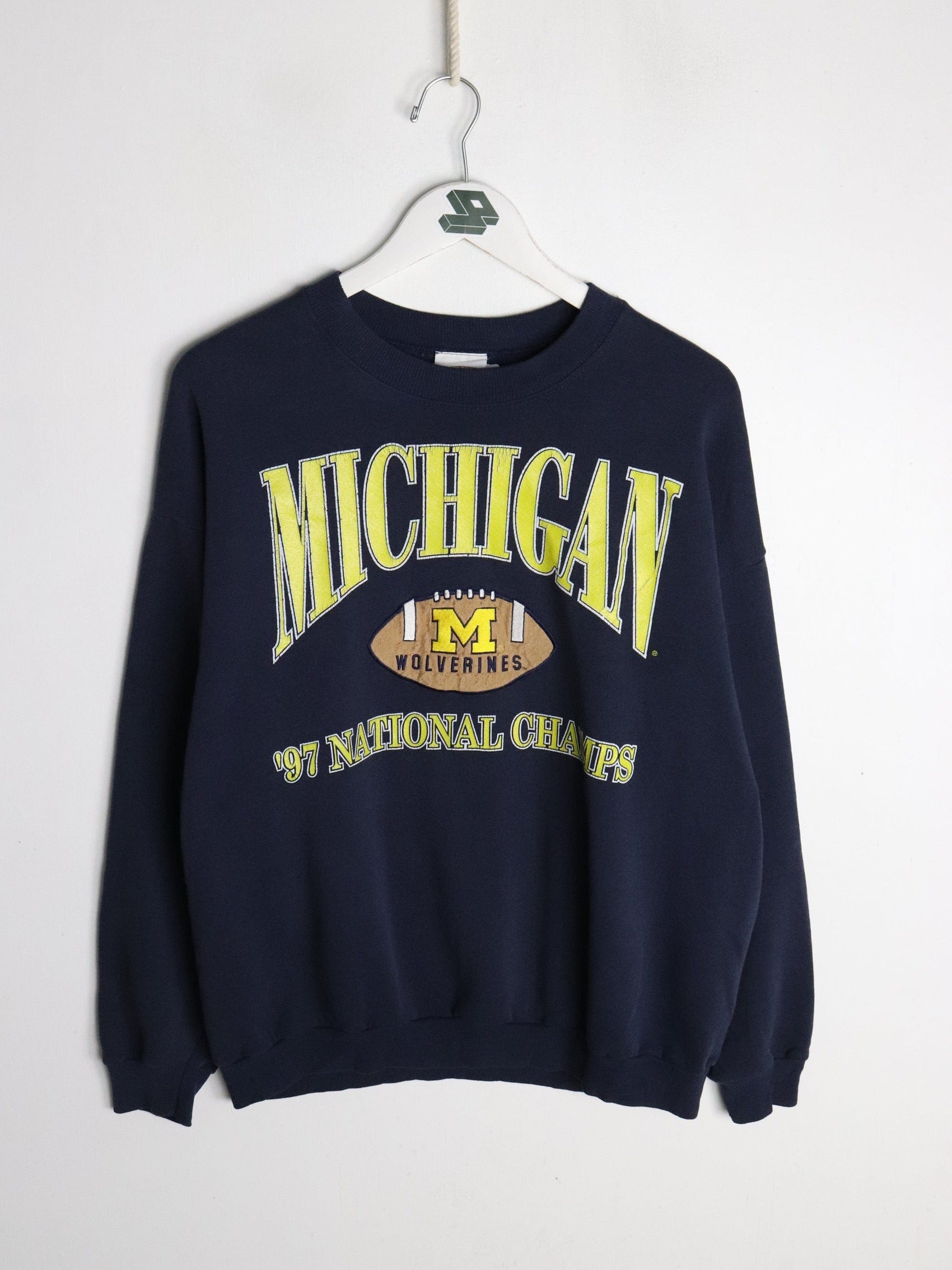 Vintage Michigan Wolverines Sweatshirt Mens XL Blue