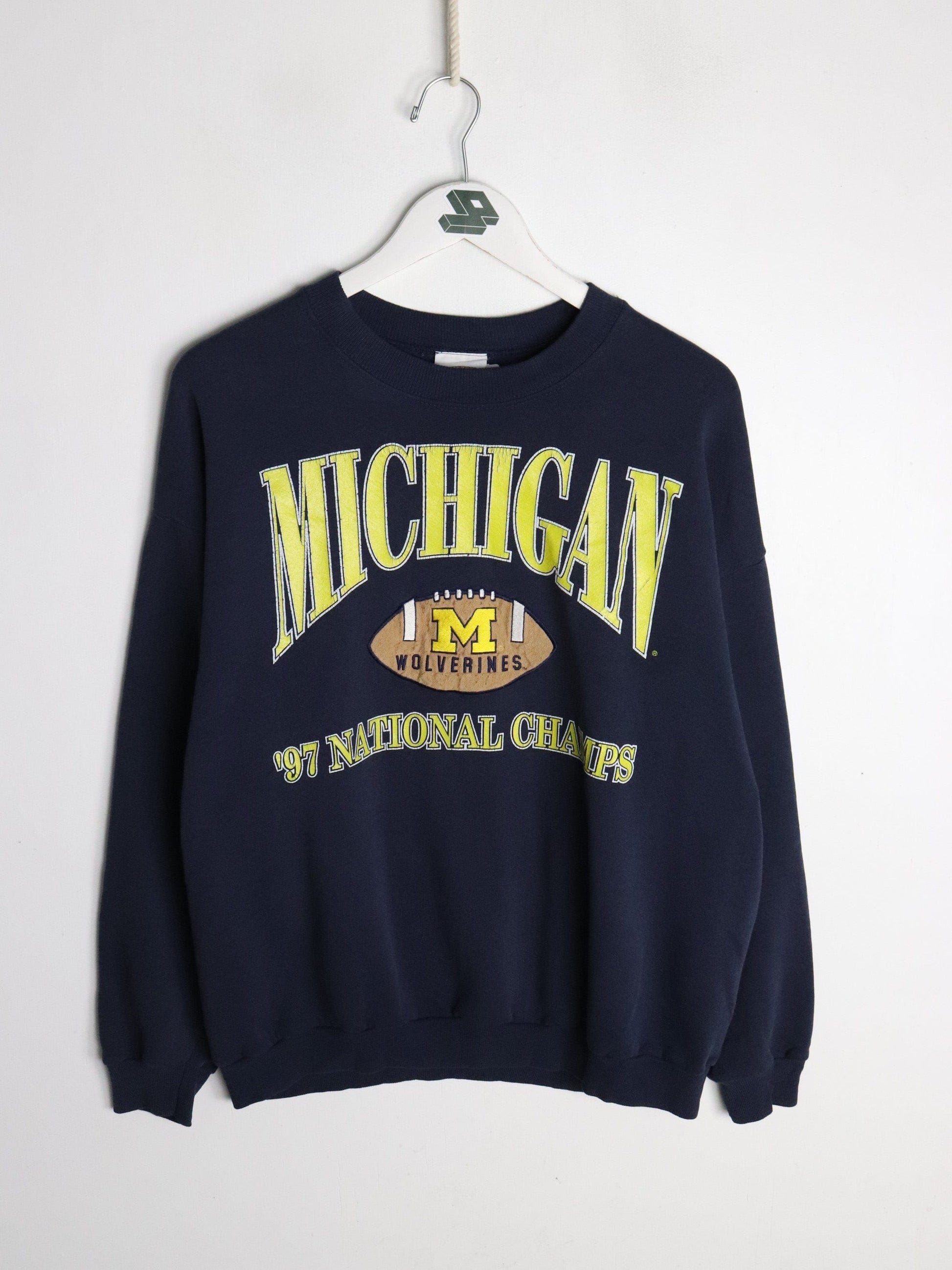 Vintage Michigan Wolverines Sweatshirt Mens XL Blue from propervintagecanada