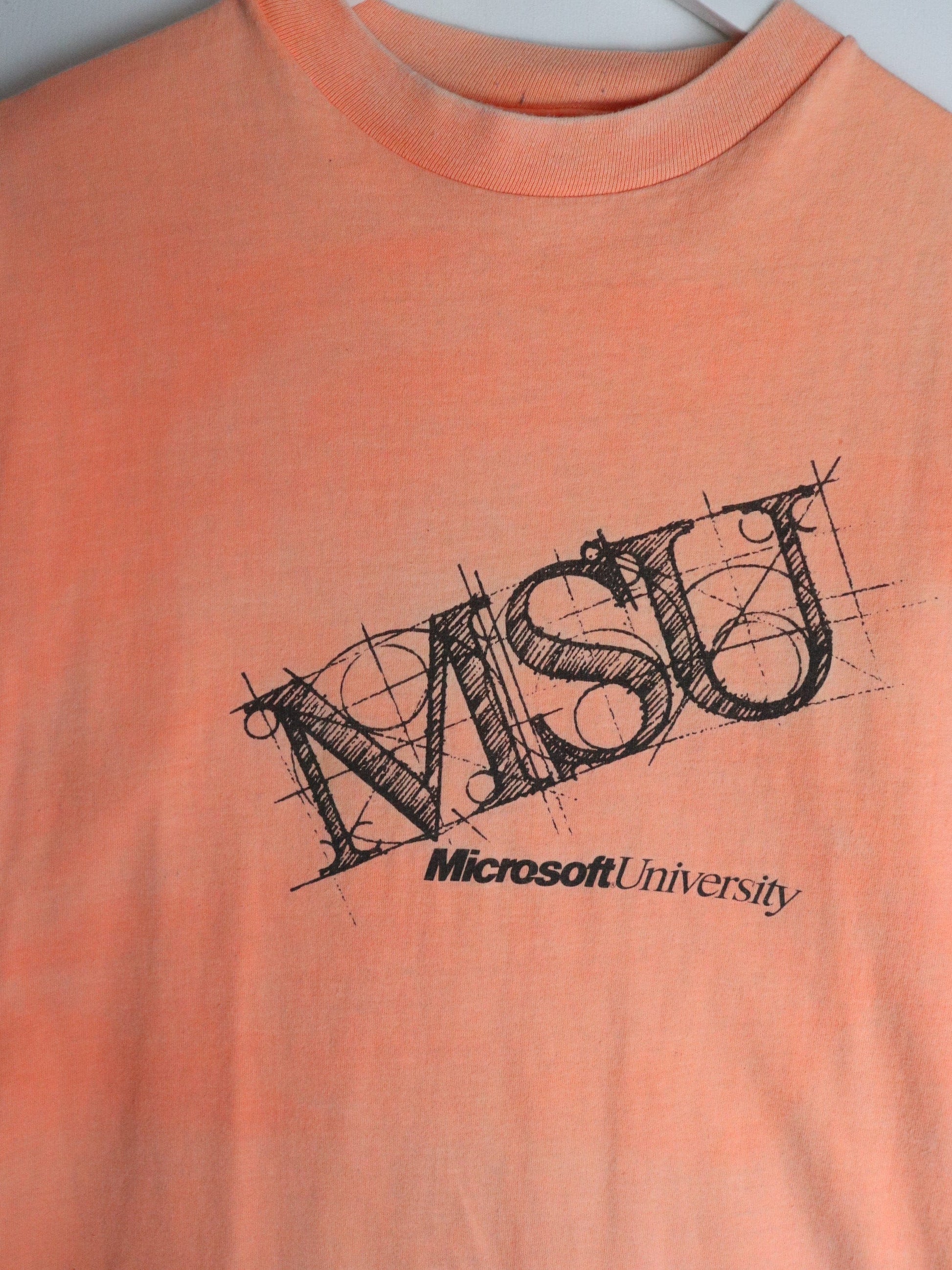 Vintage Microsoft University T Shirt Mens XL Pink from propervintagecanada