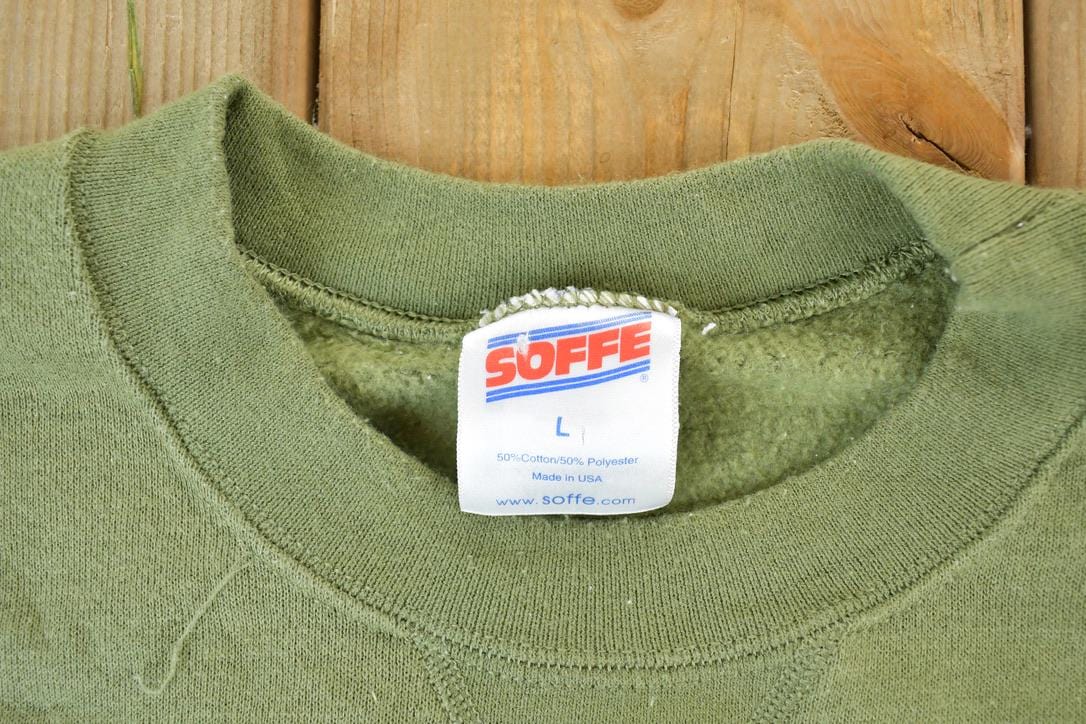Vintage Military Army Green Militaria Crewneck Sweater Men's Large from propervintagecanada