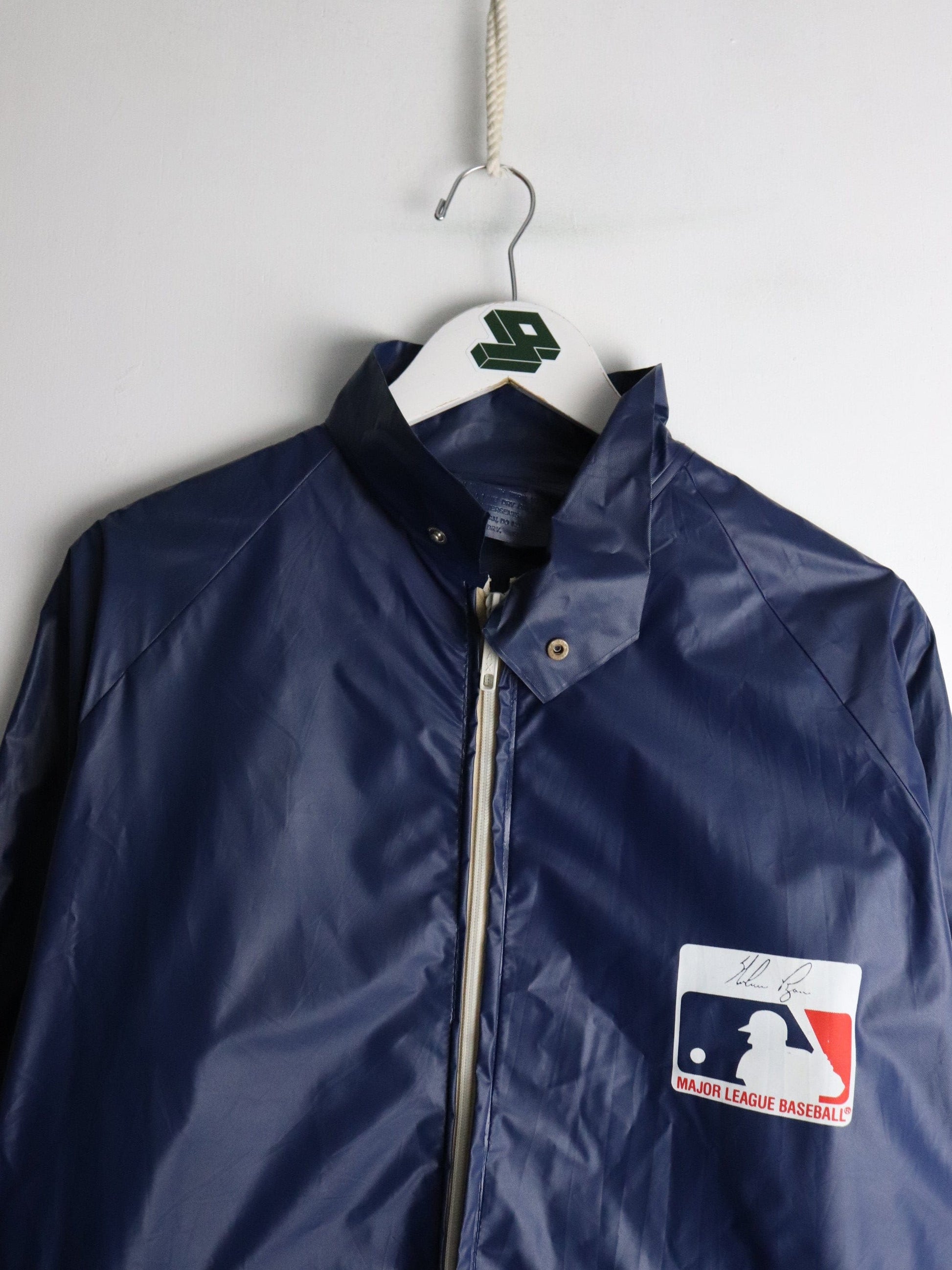 Vintage MLB Windbreaker Mens XL Blue PVC from propervintagecanada