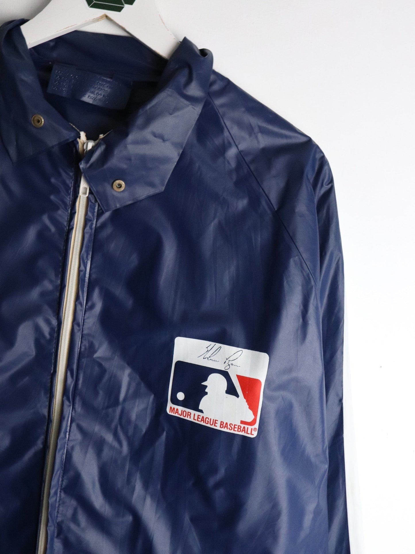 Vintage MLB Windbreaker Mens XL Blue PVC from propervintagecanada