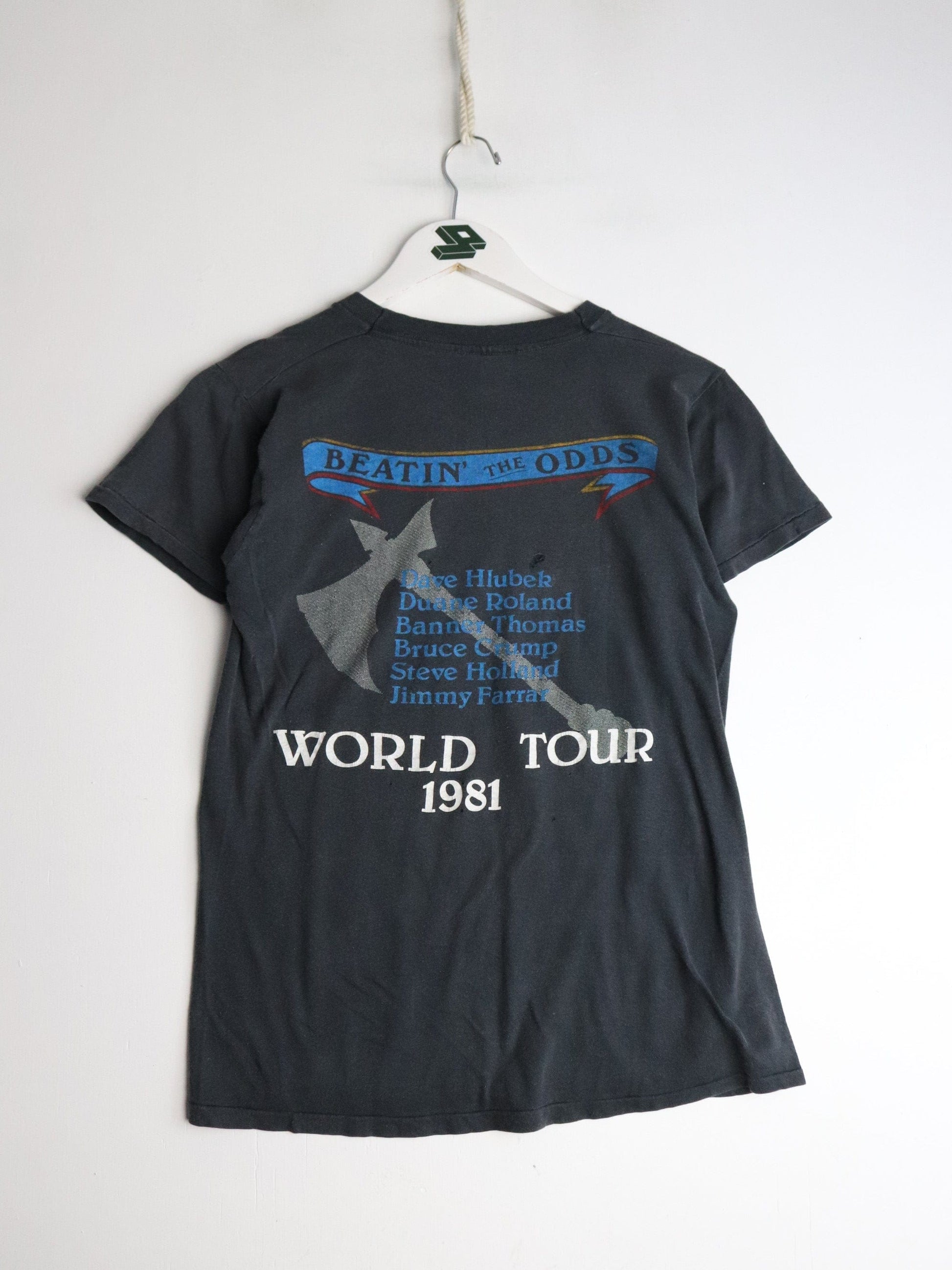 Vintage Molly Hatchet T Shirt Fits Mens XS Black 1980 Band from propervintagecanada