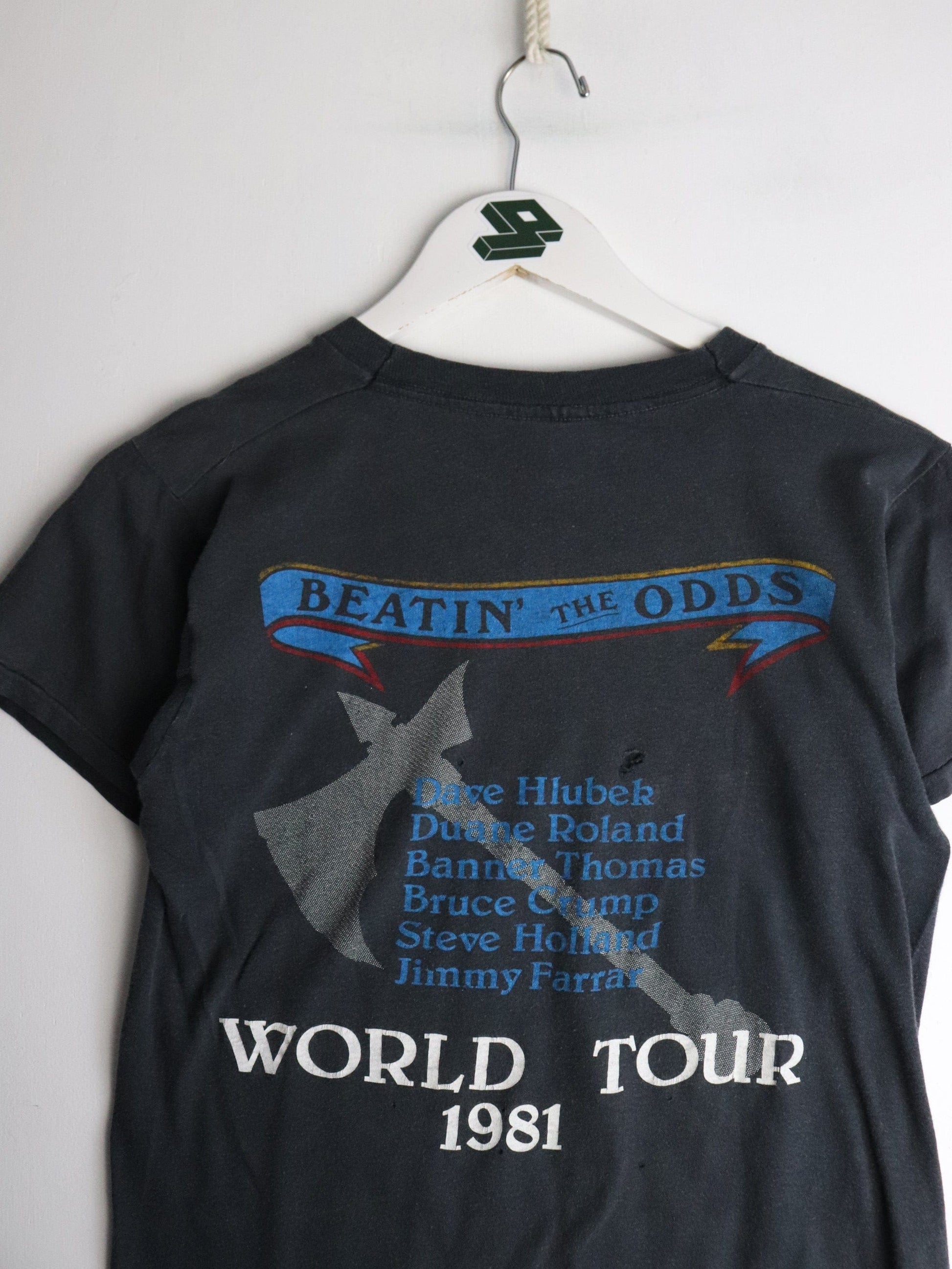 Vintage Molly Hatchet T Shirt Fits Mens XS Black 1980 Band from propervintagecanada