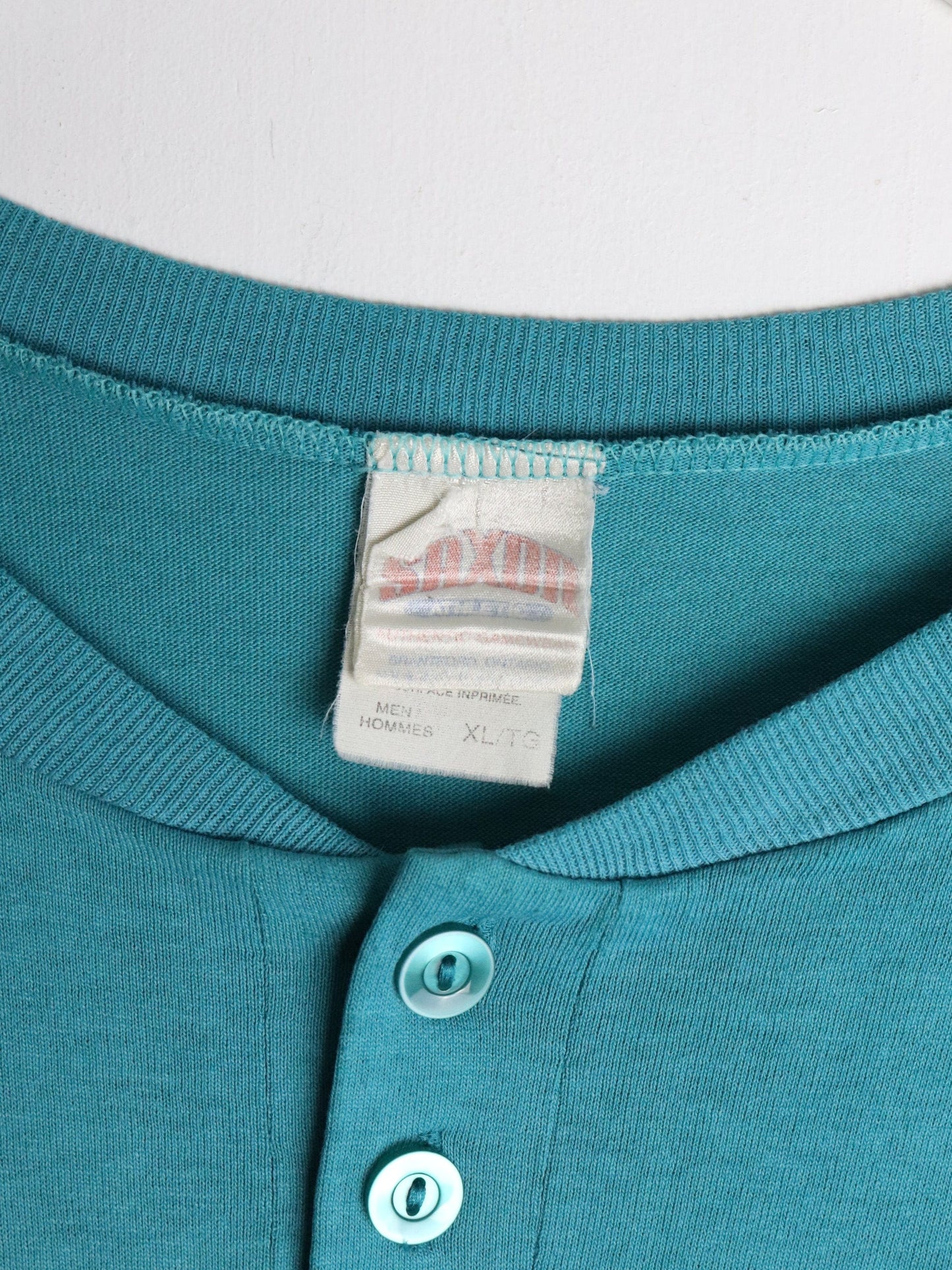 Vintage Molson Slo-Pitch T Shirt Mens XL Blue Henley from propervintagecanada