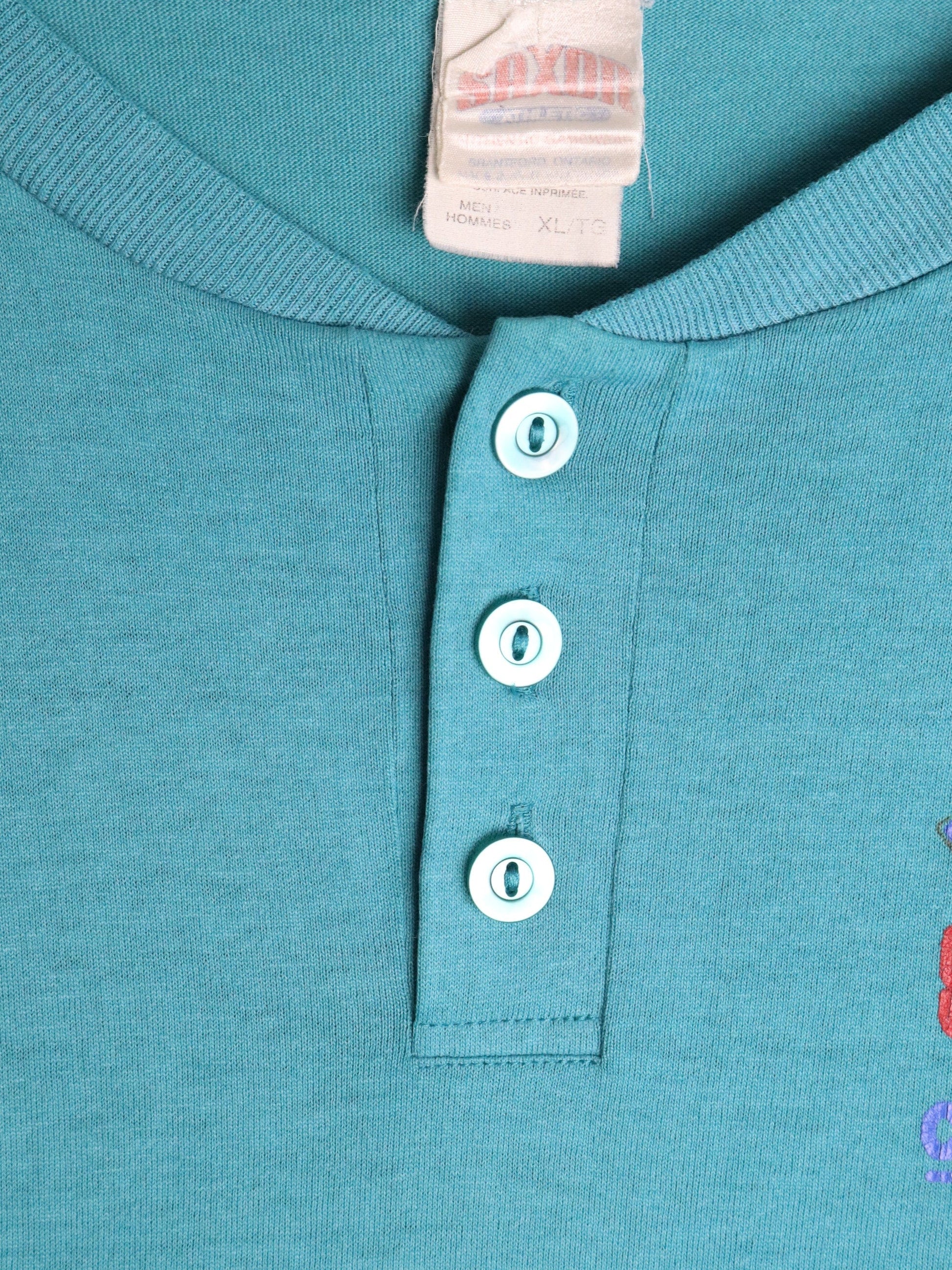 Vintage Molson Slo-Pitch T Shirt Mens XL Blue Henley from propervintagecanada