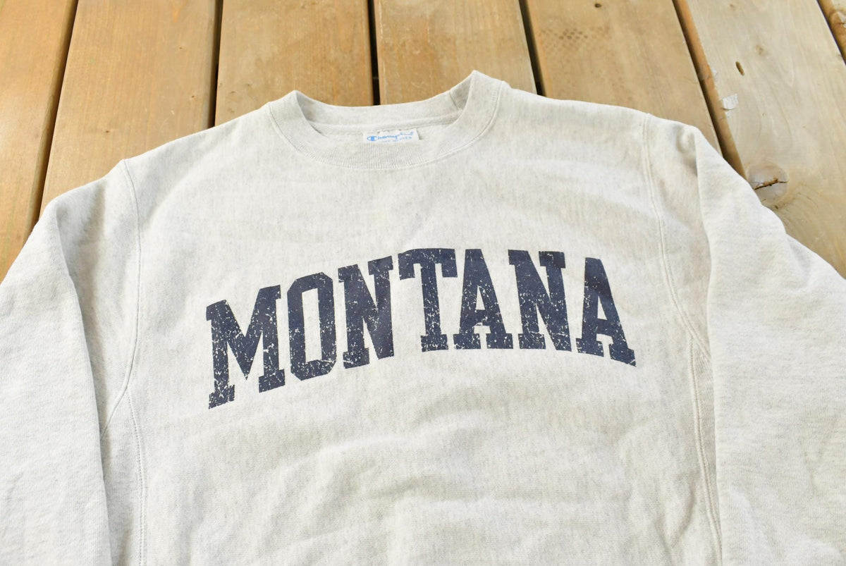 Vintage Montana Champion Reverse Weave Sweatshirt ��� Y2K Heavyweight Crossgrain Souvenir from propervintagecanada
