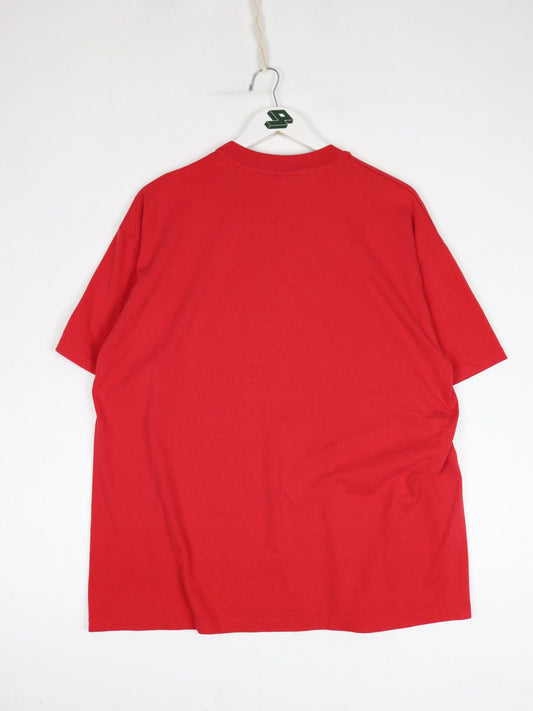 Vintage Motherhood T Shirt Fits Mens Large Red 90s Hanes from propervintagecanada