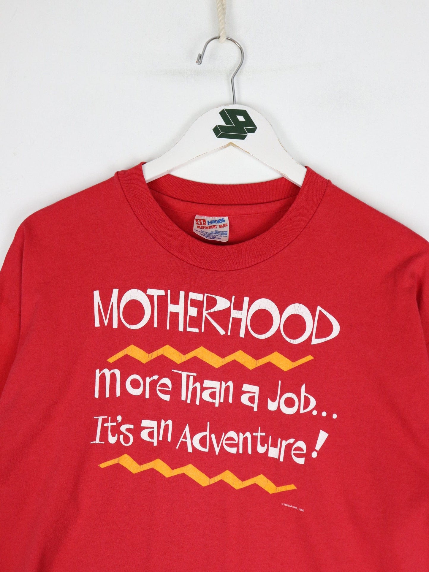 Vintage Motherhood T Shirt Fits Mens Large Red 90s Hanes