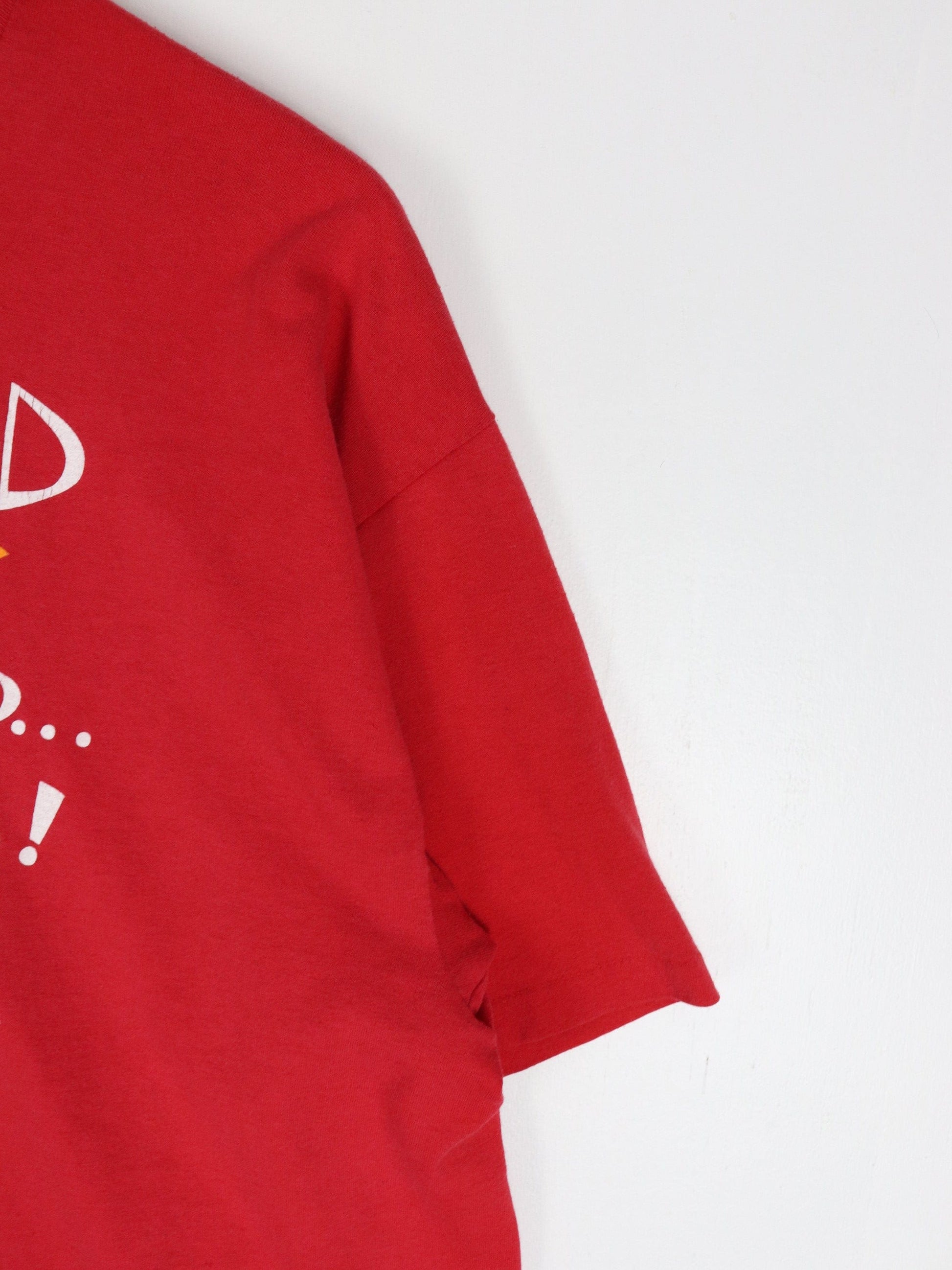 Vintage Motherhood T Shirt Fits Mens Large Red 90s Hanes