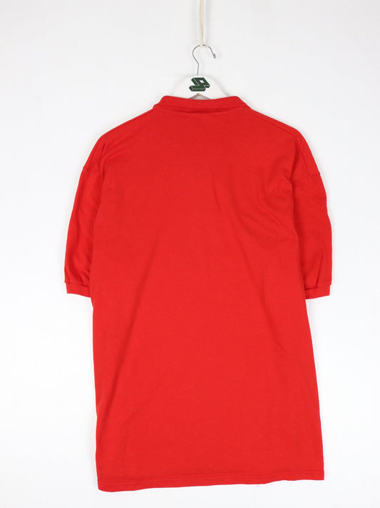 Vintage Mt Zion Marching Graves Polo Shirt Mens 2XL Red Band 80s