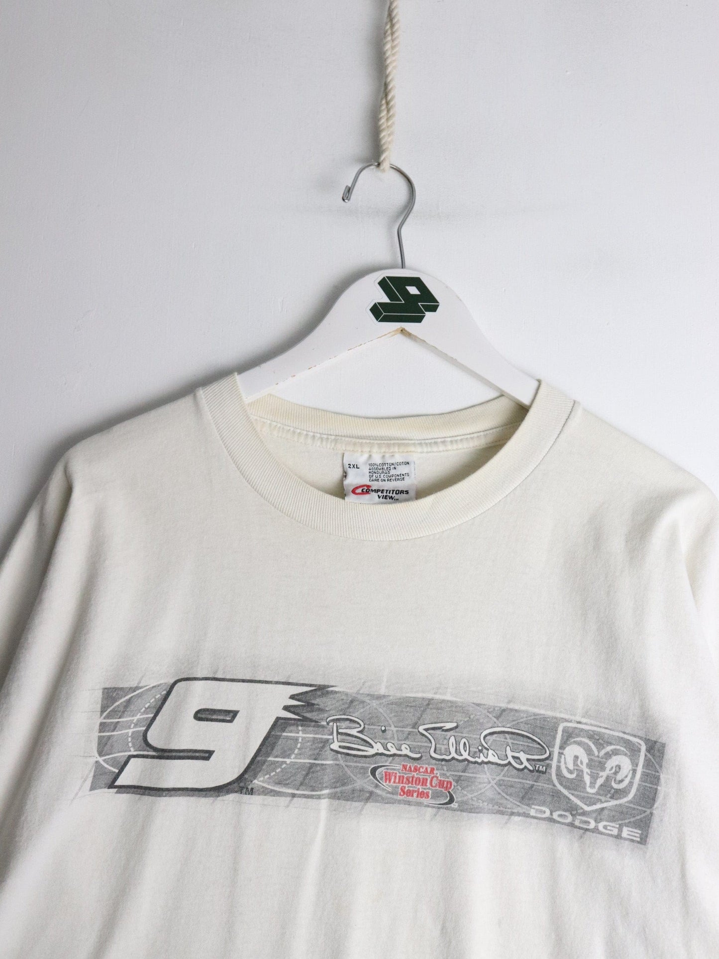 Vintage Nascar T Shirt Mens 2XL White
