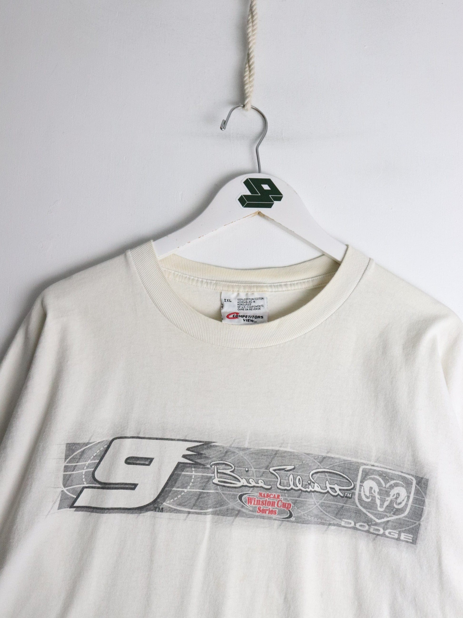 Vintage Nascar T Shirt Mens 2XL White