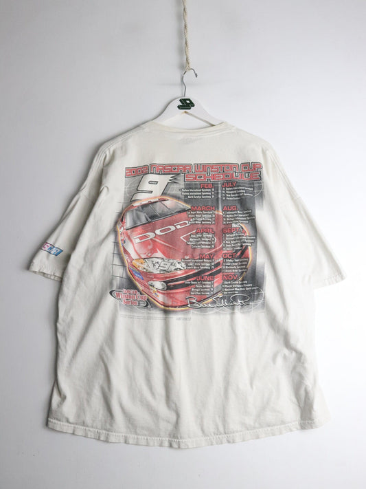 Vintage Nascar T Shirt Mens 2XL White