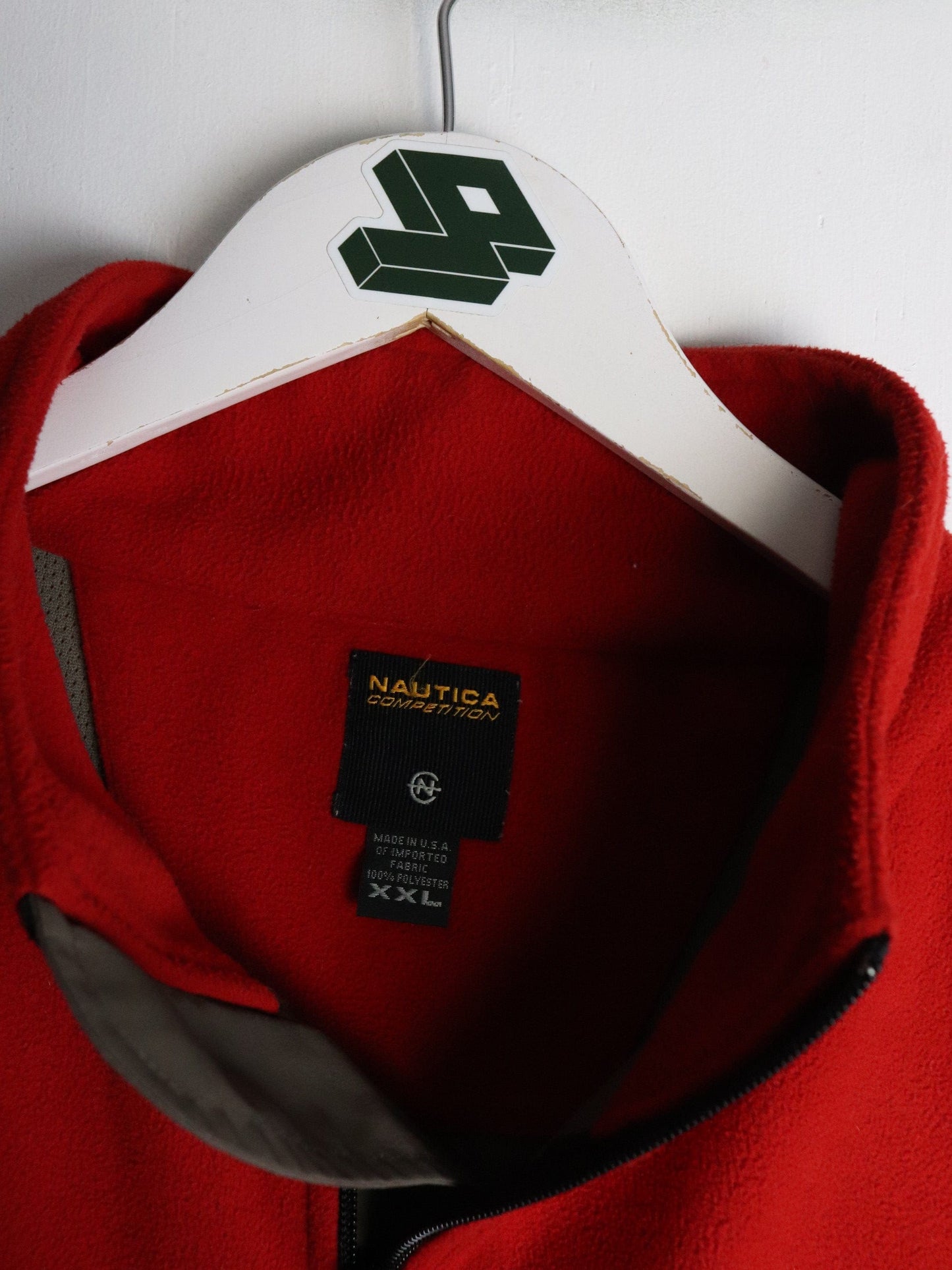 Vintage Nautica Competition Sweater Mens 2XL Red Fleece