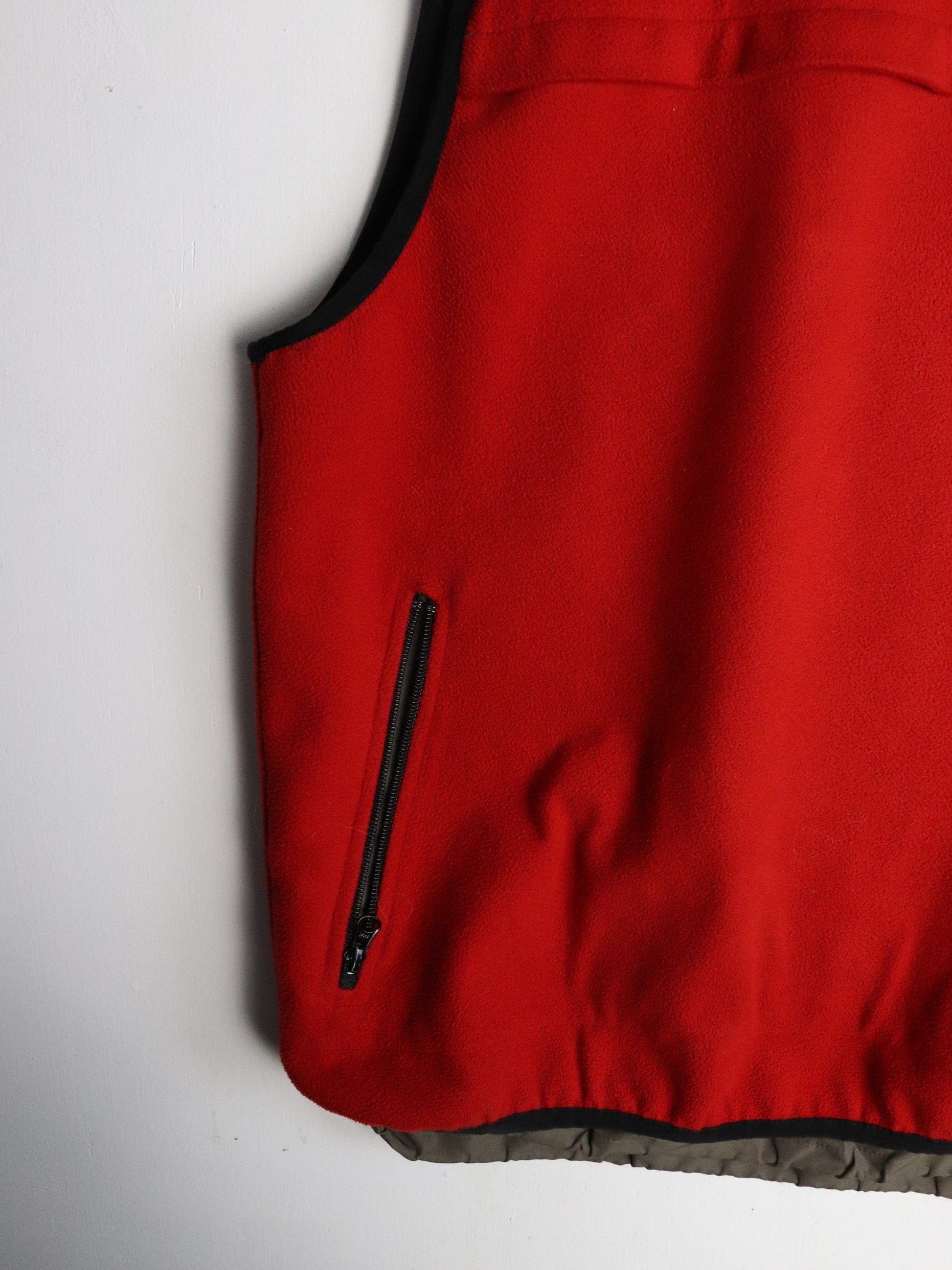 Vintage Nautica Competition Sweater Mens 2XL Red Fleece