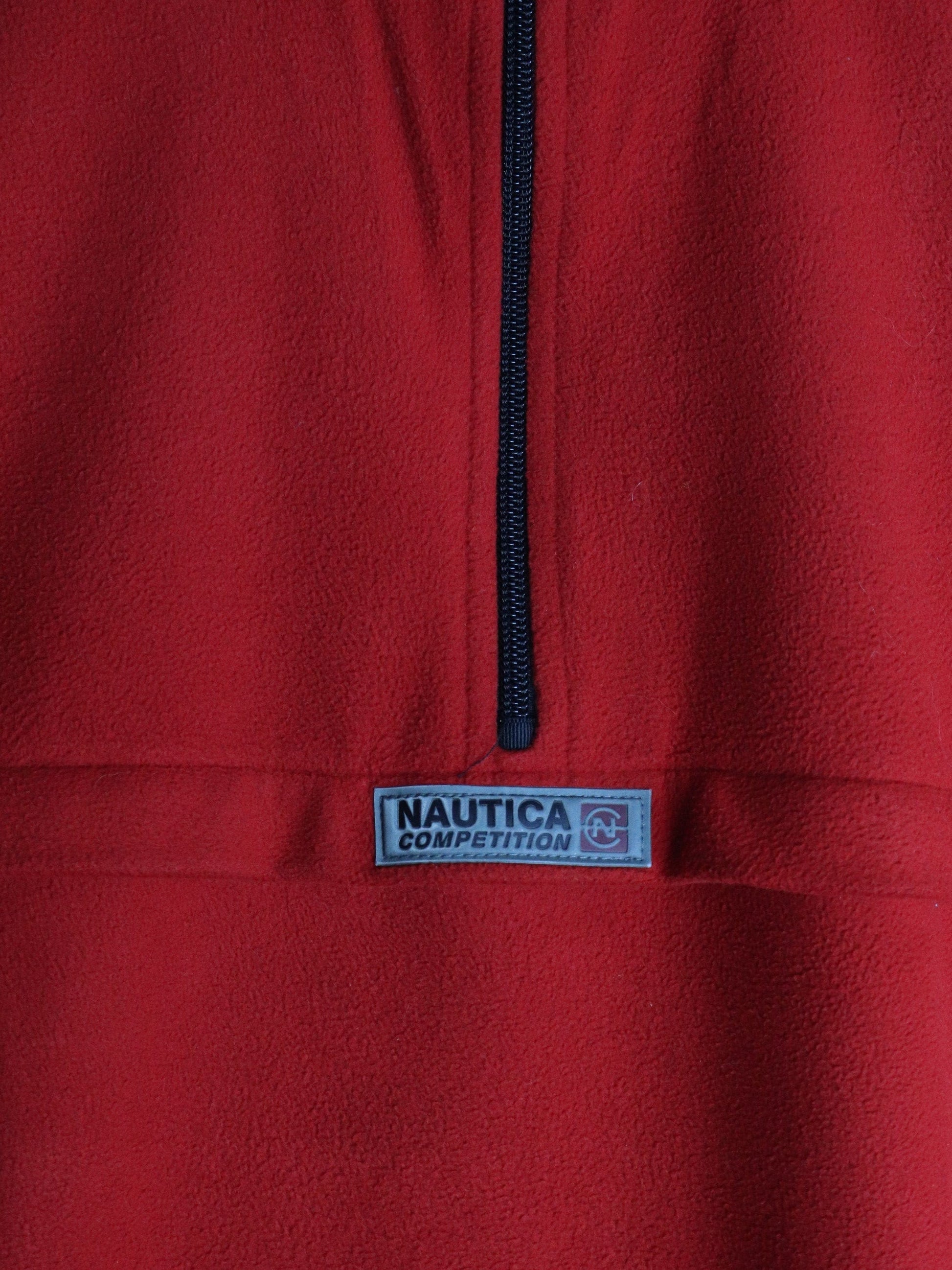 Vintage Nautica Competition Sweater Mens 2XL Red Fleece