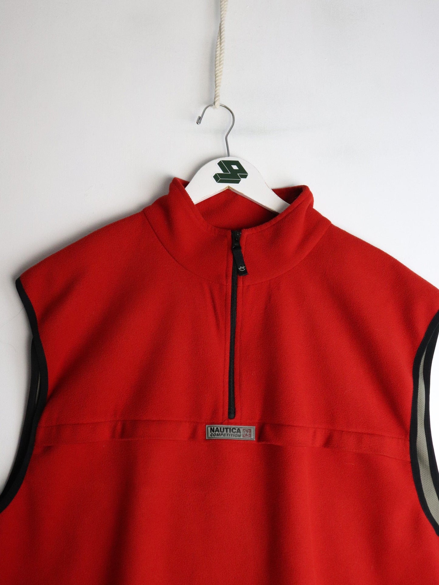 Vintage Nautica Competition Sweater Mens 2XL Red Fleece