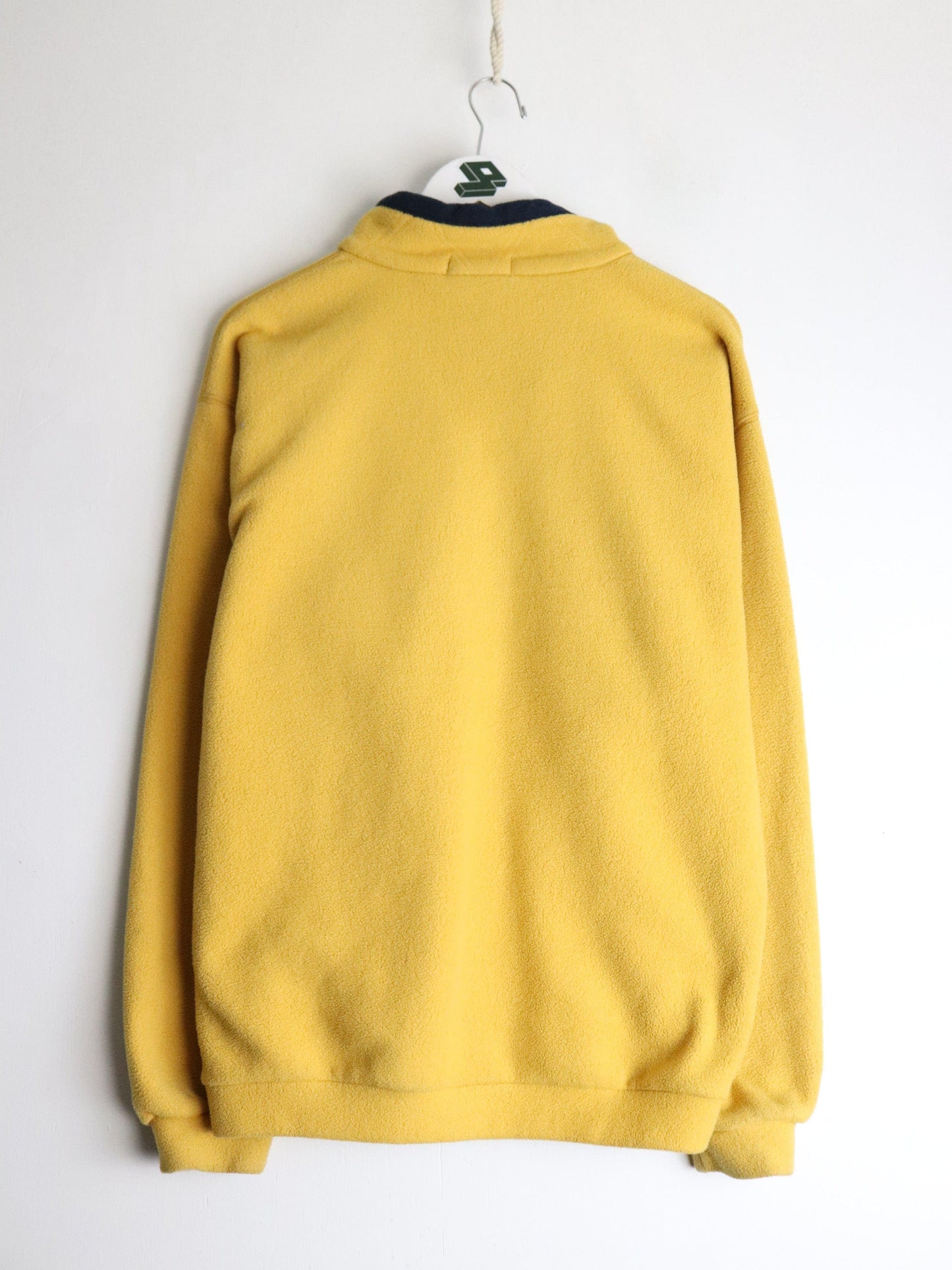 Vintage Nautica Fleece Sweater Mens Medium Yellow