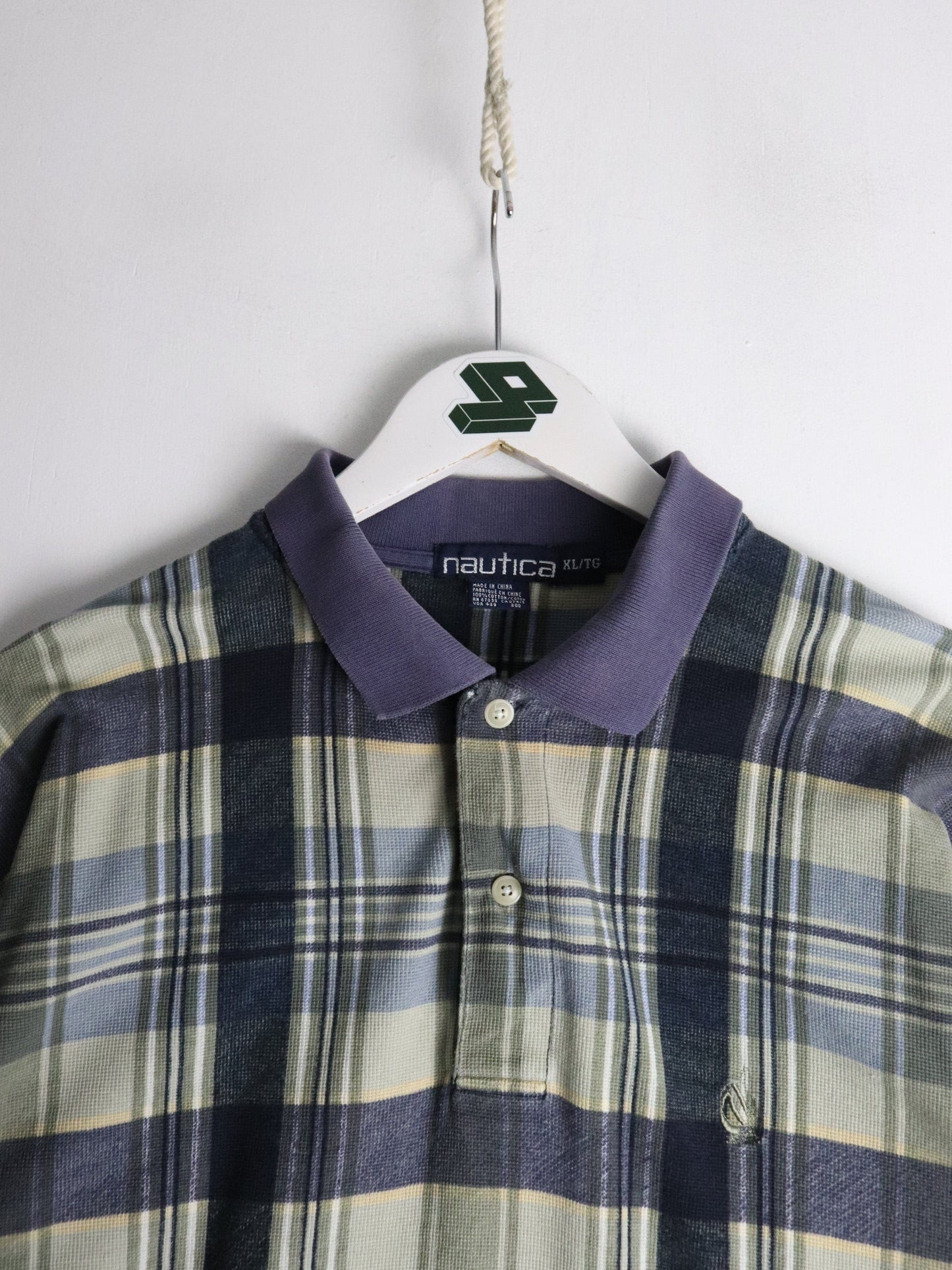 Vintage Nautica Polo Shirt Mens XL Blue Plaid from propervintagecanada